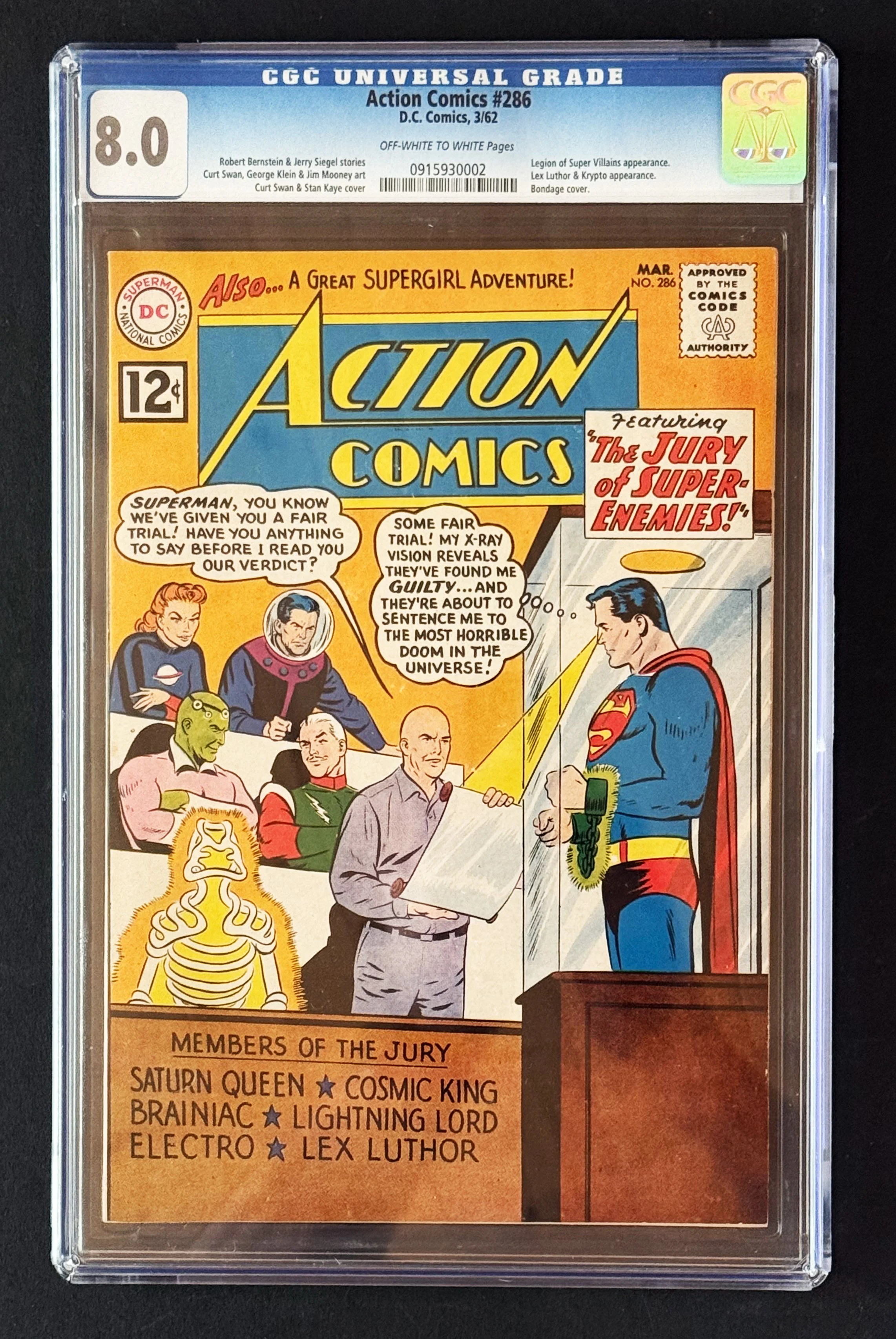 Action Comics #286 — CGC 8.0 (DC, 1962)
