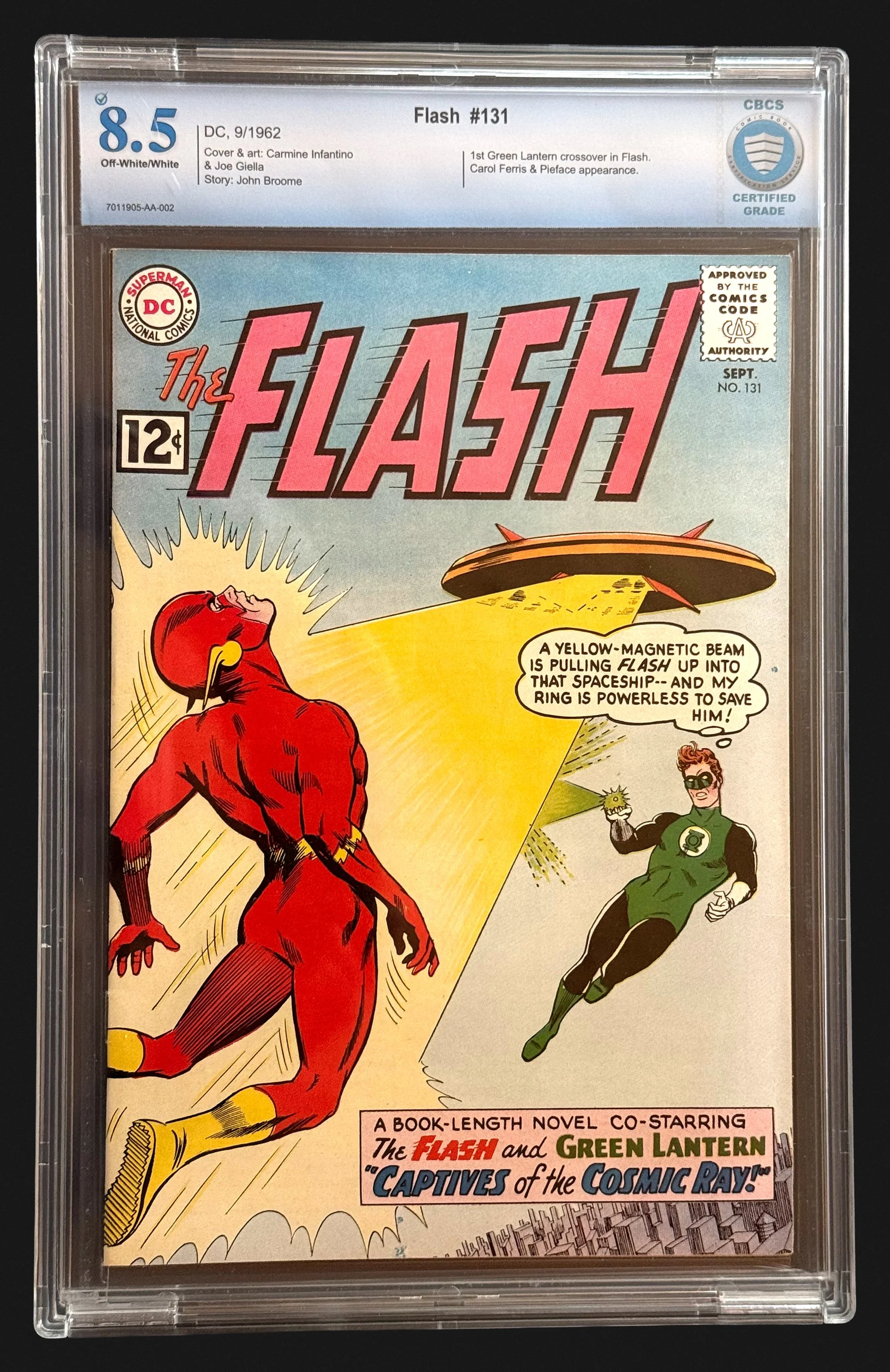 The Flash #131 — first Green Lantern crossover (1962, CBCS 8.5)