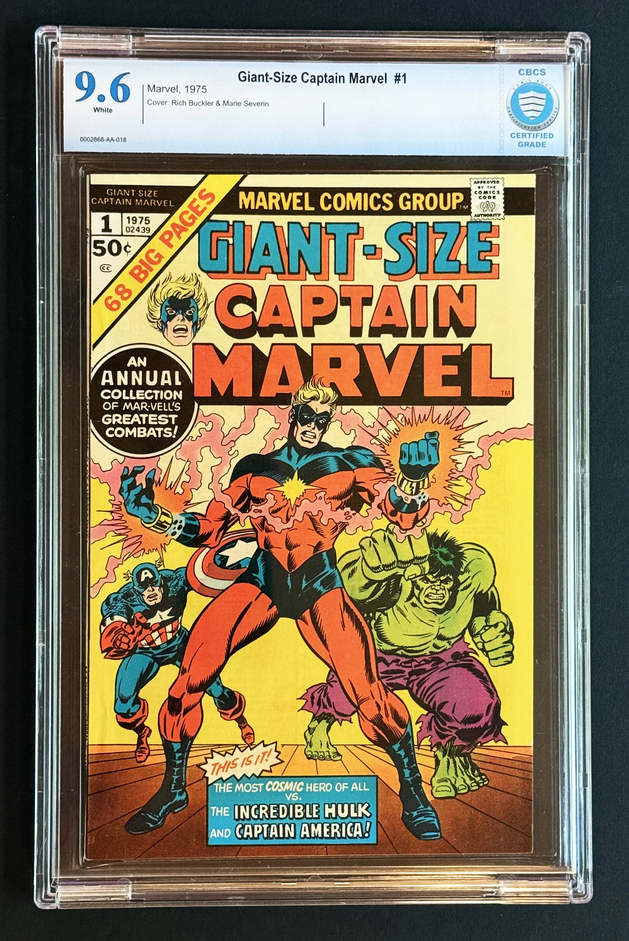 Giant-Size Captain Marvel #1 — CBCS 9.6 White