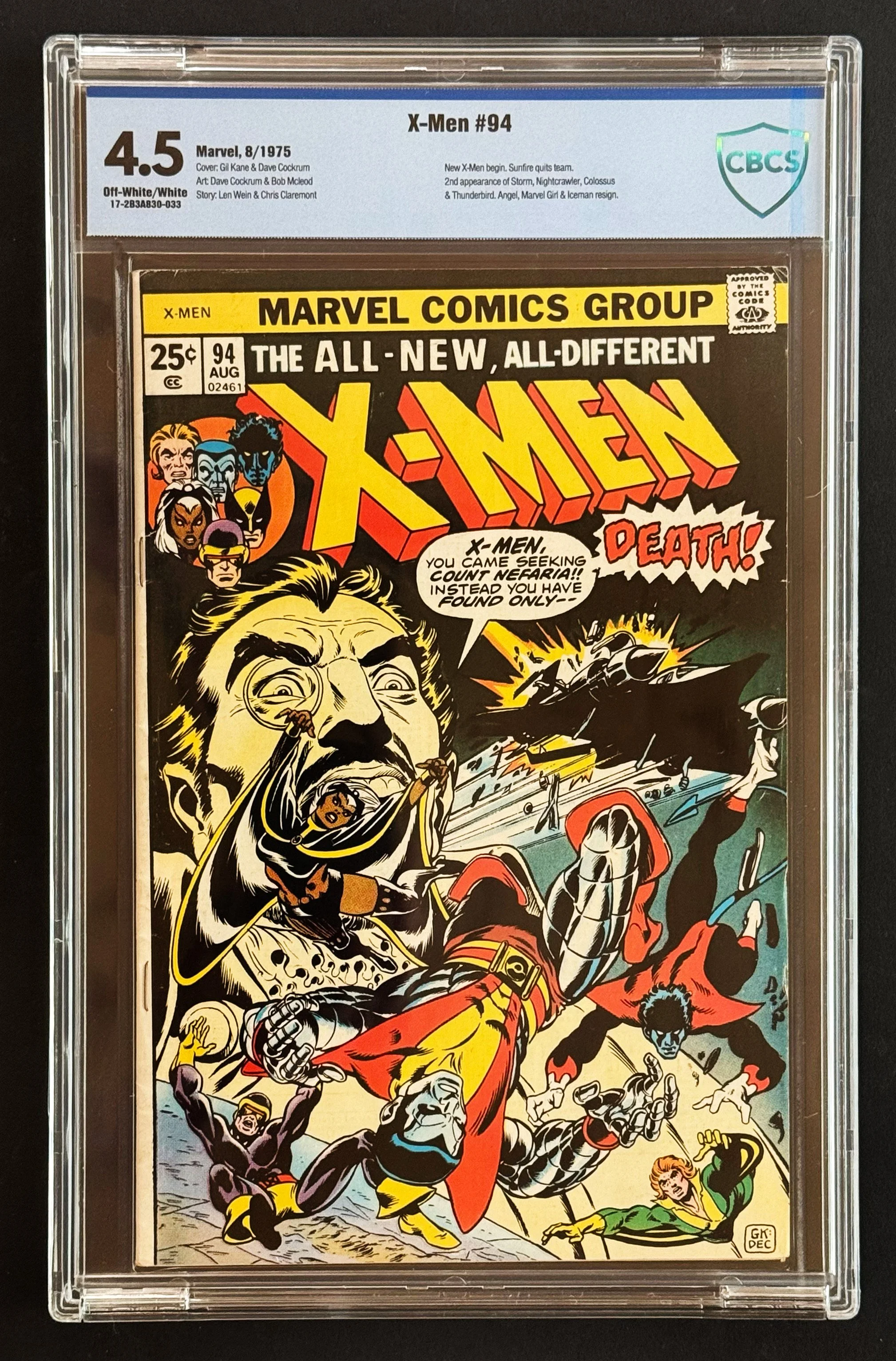 X-MEN #94 First appearance of several heroes $395