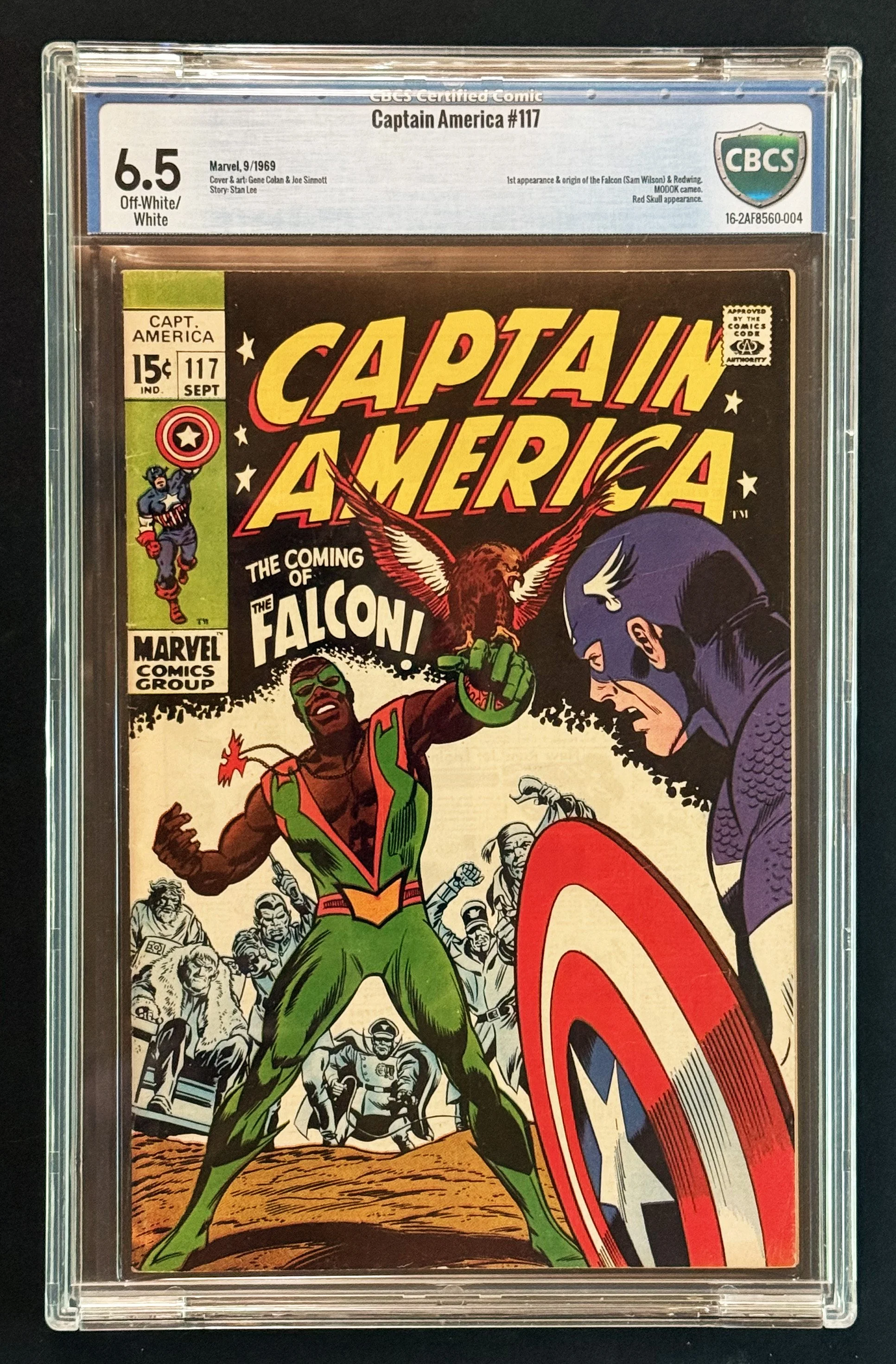 Captain America #117 — CBCS 6.5 — 1st Appearance of the Falcon — Marvel, 1969