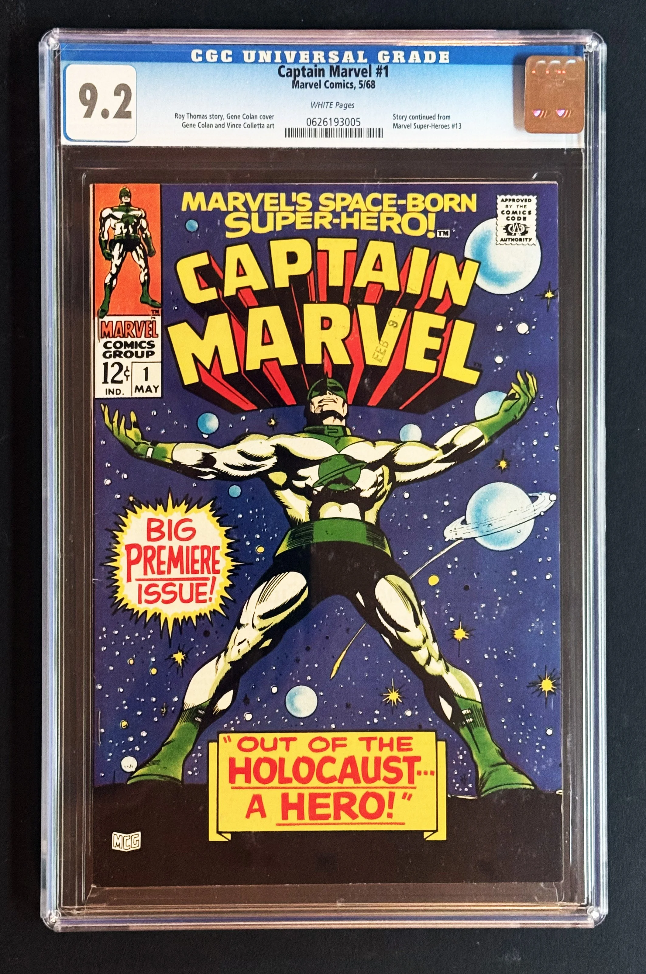 Captain Marvel #1 — CGC 9.2 White