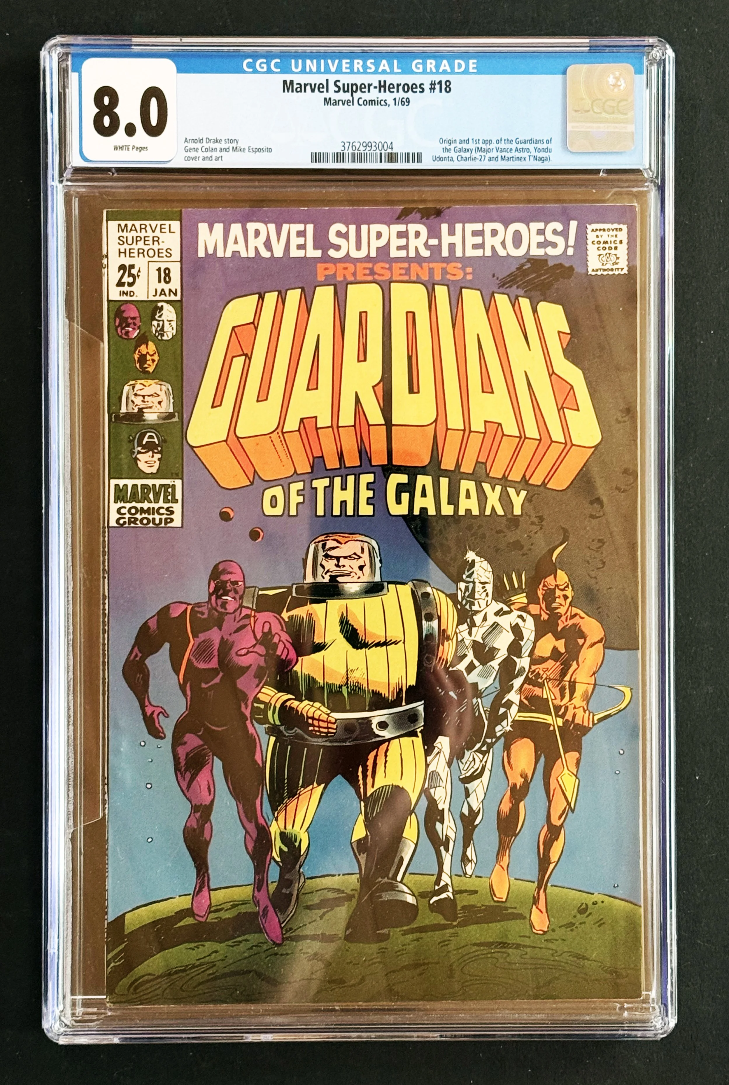Marvel Super-Heroes #18 — CGC 8.0 White Pages (Marvel, 1969)