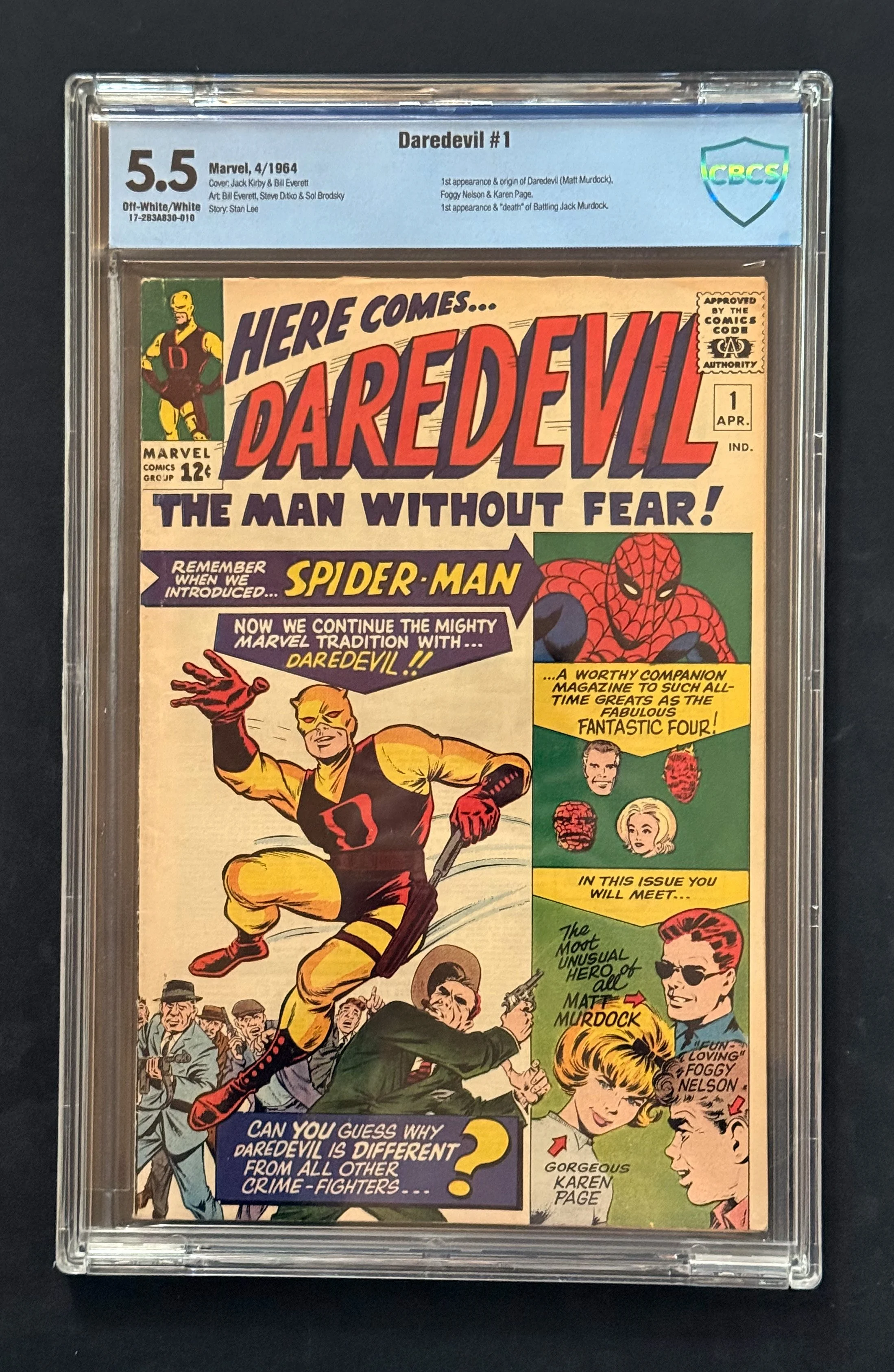 DAREDEVIL #1  First appearance of Matt Murdock $3,100