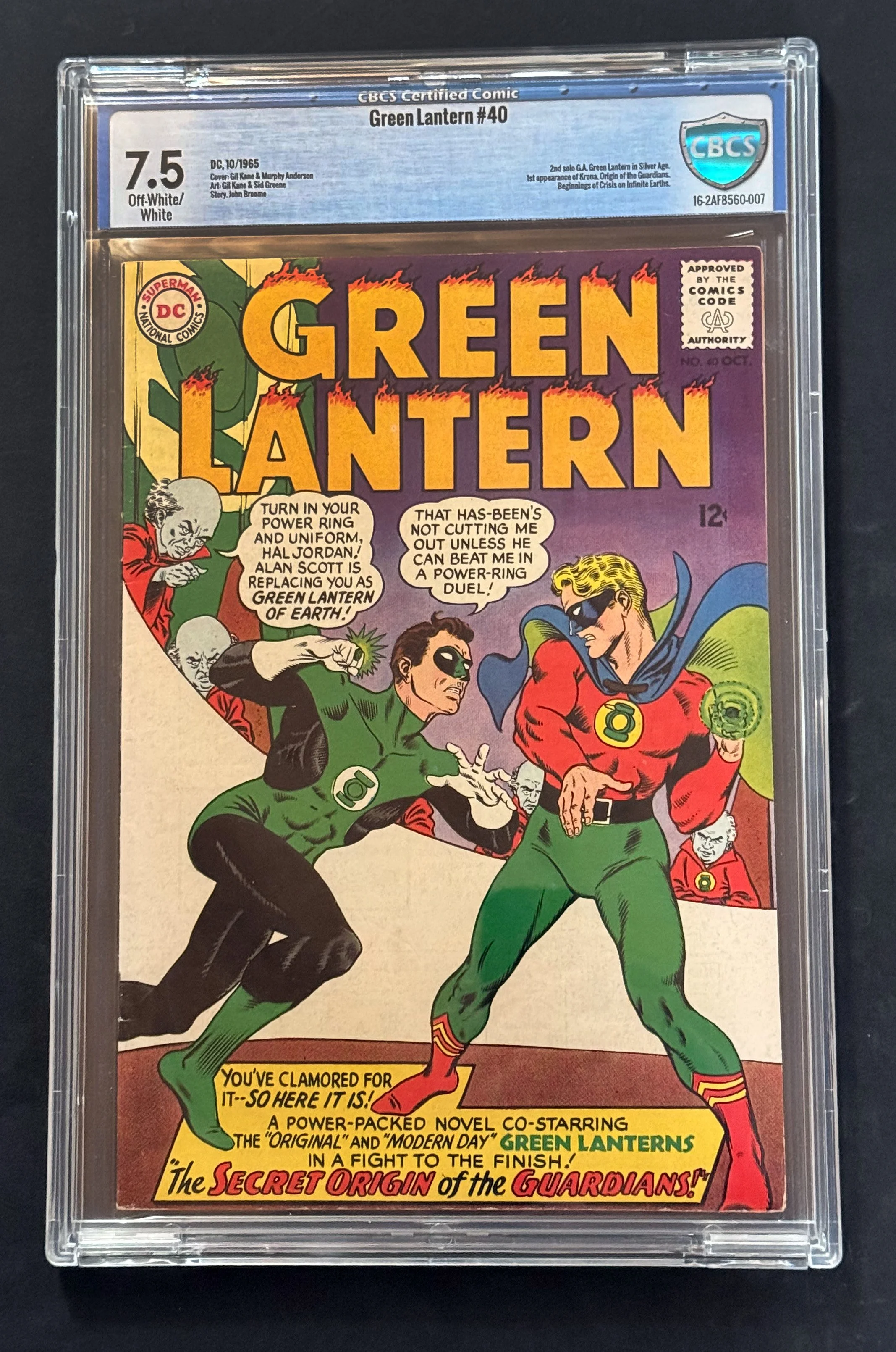 Green Lantern #40 CBCS 7.5 Hal Jordan vs Alan Scott Silver Age DC