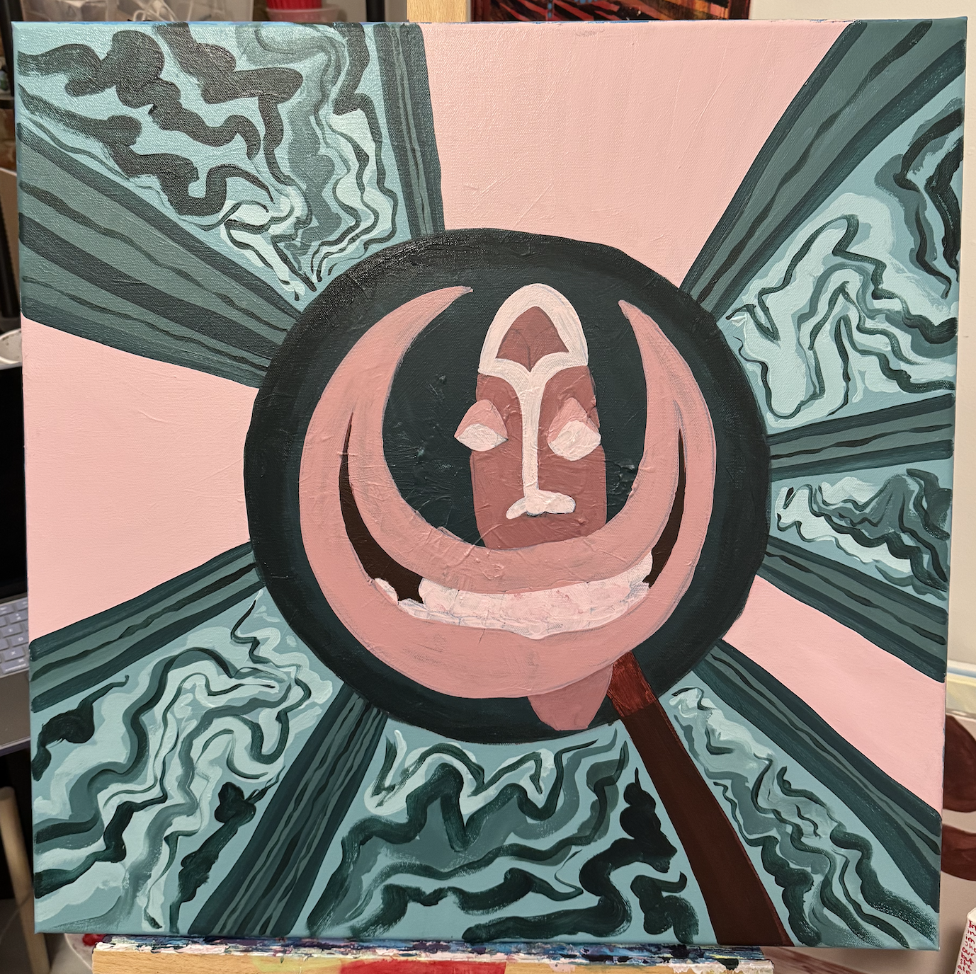 acrylic on canvas, 24x24in (unfinished)