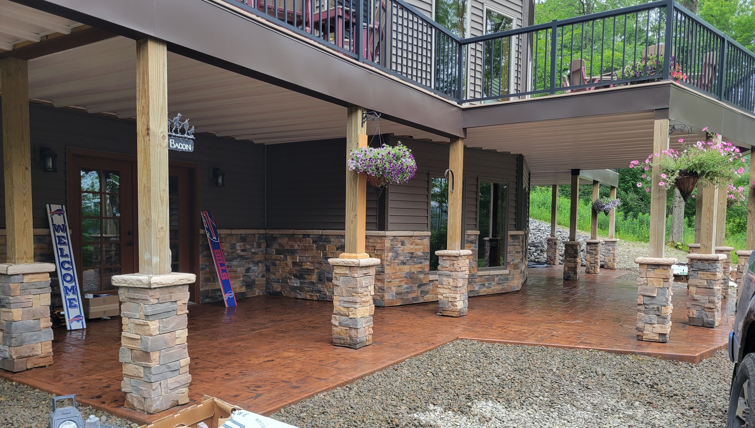 Dry-stack stone work in Leon, NY.