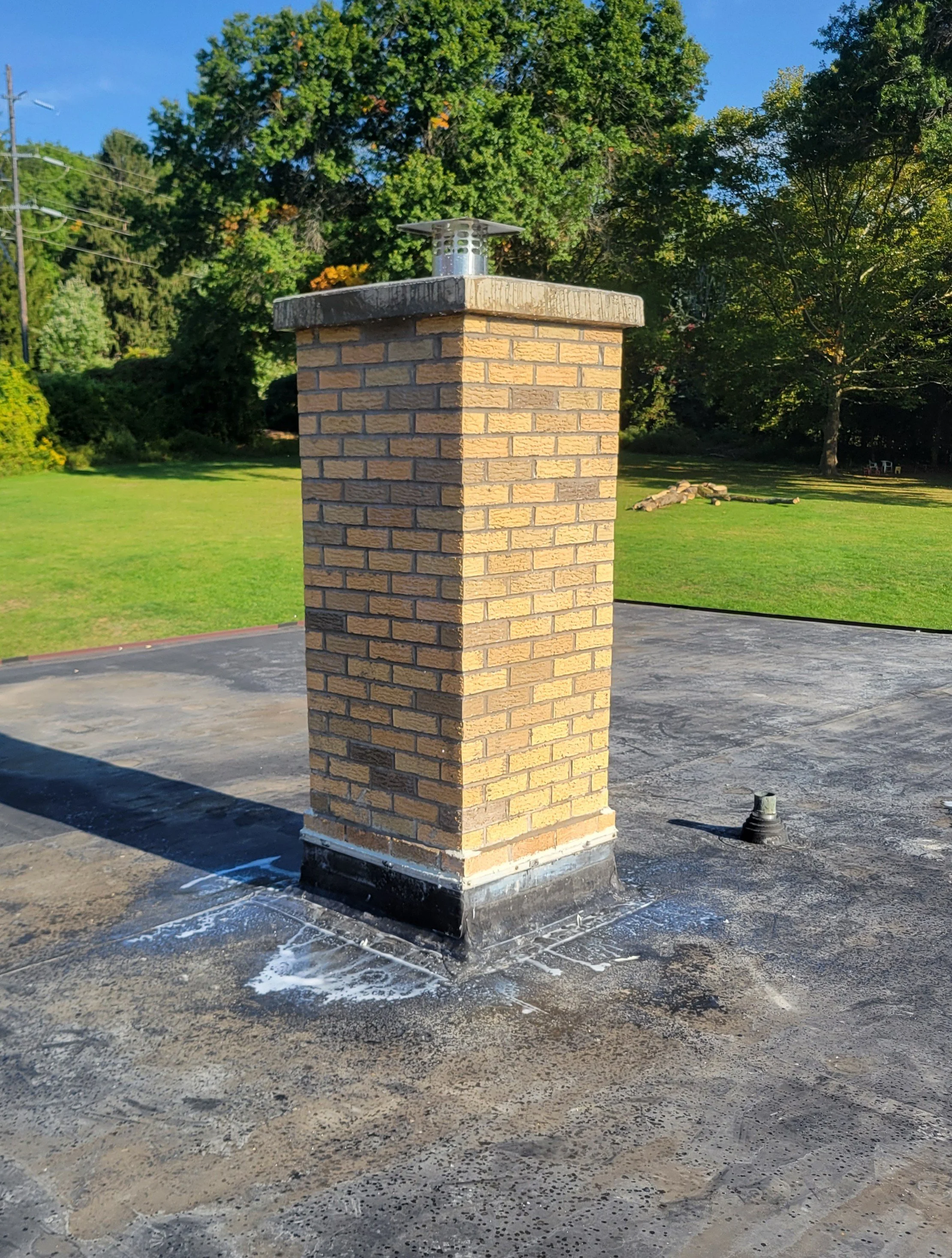 Chimney rebuild in Boston, NY, (after).