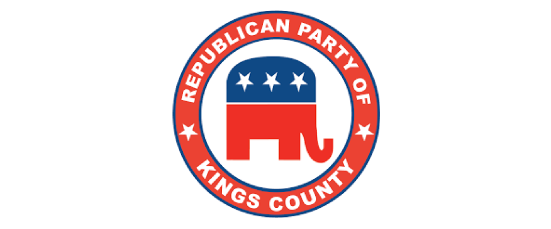 Seal of the Republican Party of Kings County with an elephant and stars.