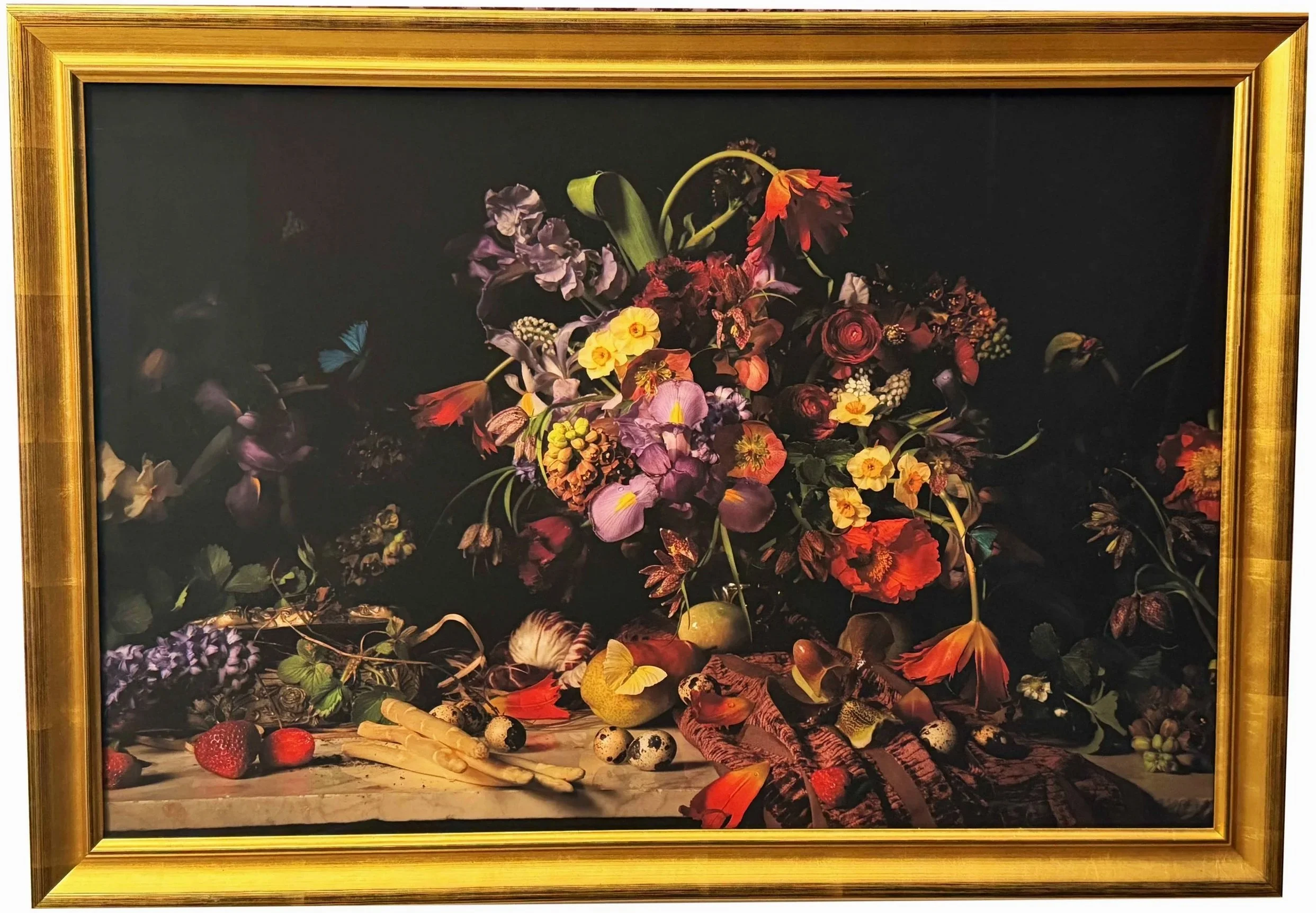 Spring Still Life with Iris Framed 45"x 30"