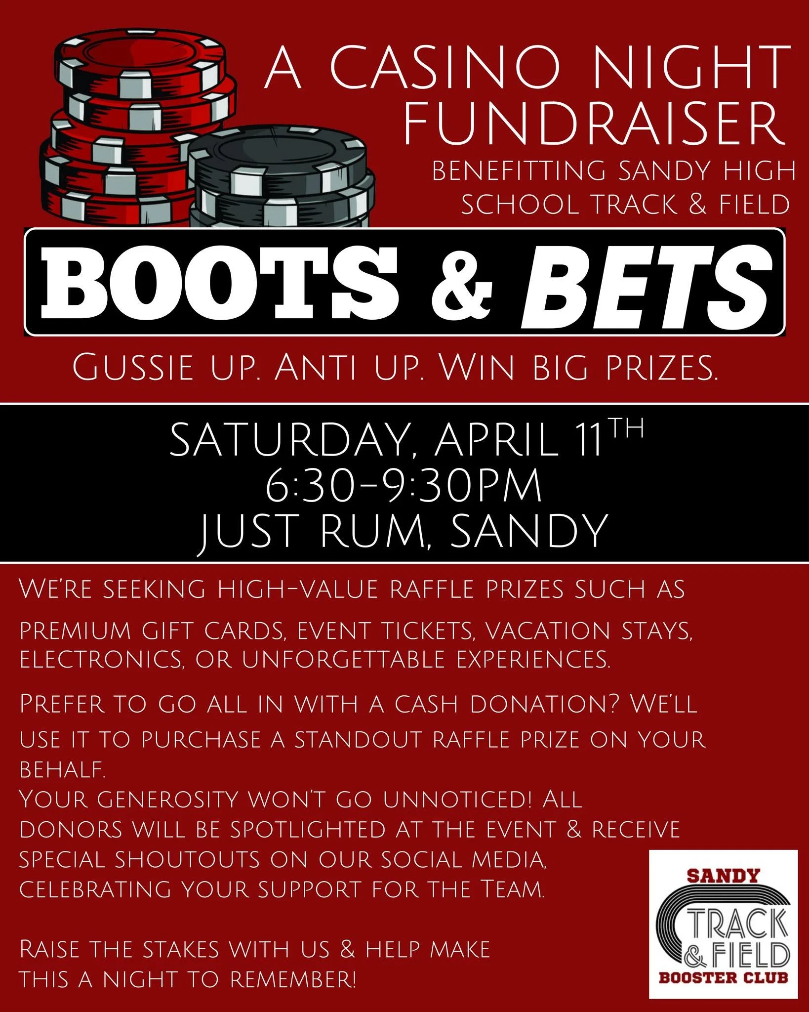 Boots & Bets Fundraiser for Sandy HS