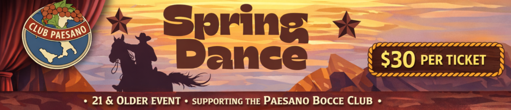 Join Club Paesano for the 2026 Spring Dance