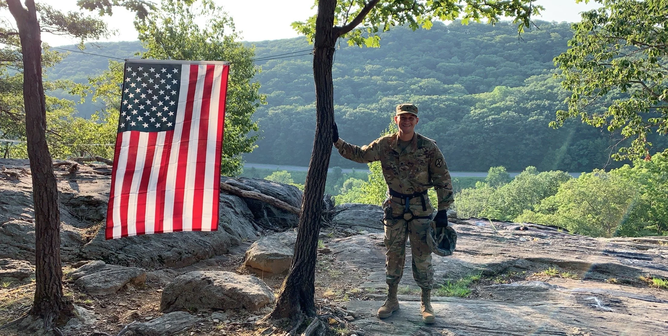 Atlanta real estate agent Cameran Jaques during his military service
