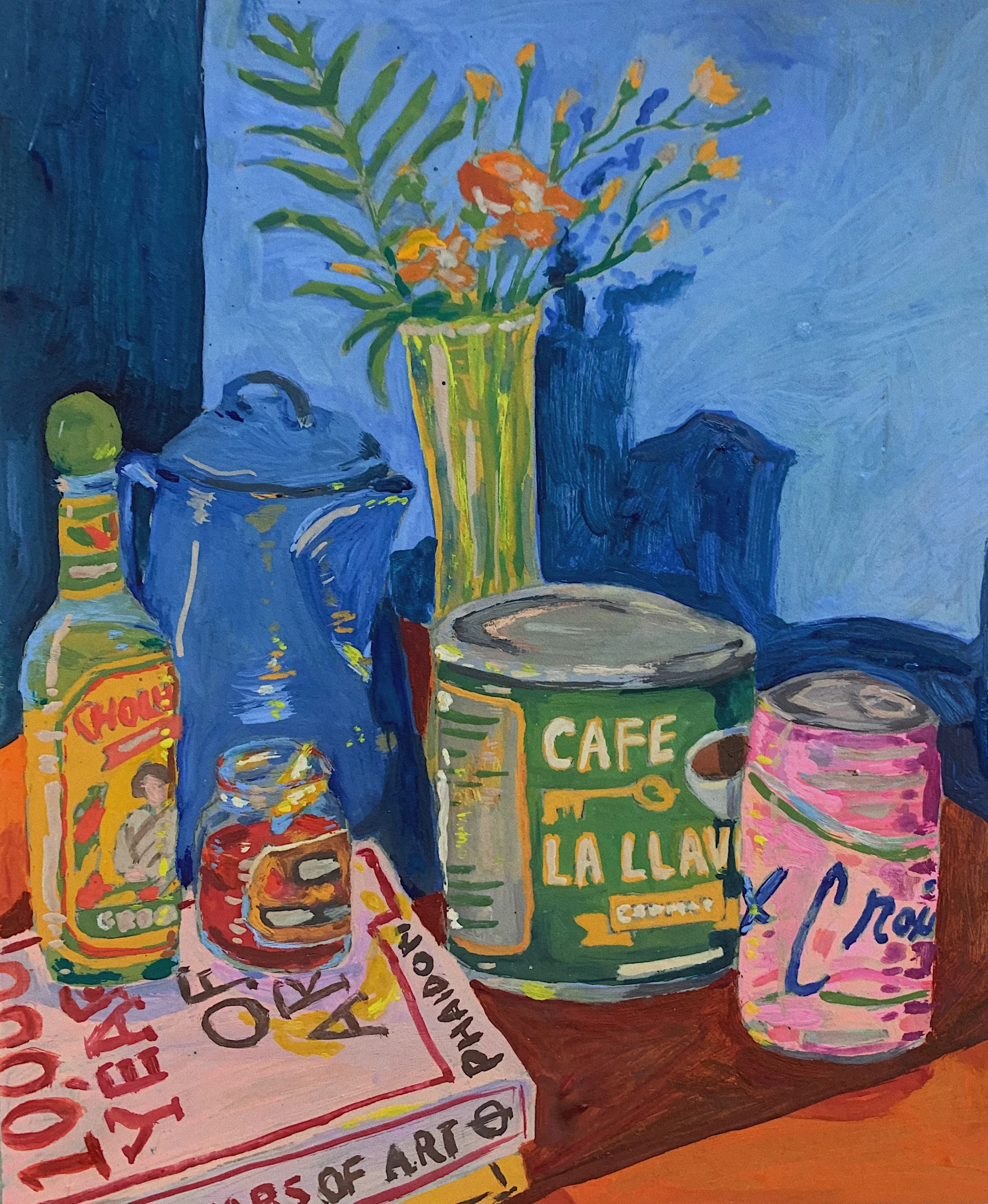 Around the House, 8x10, gouache on paper