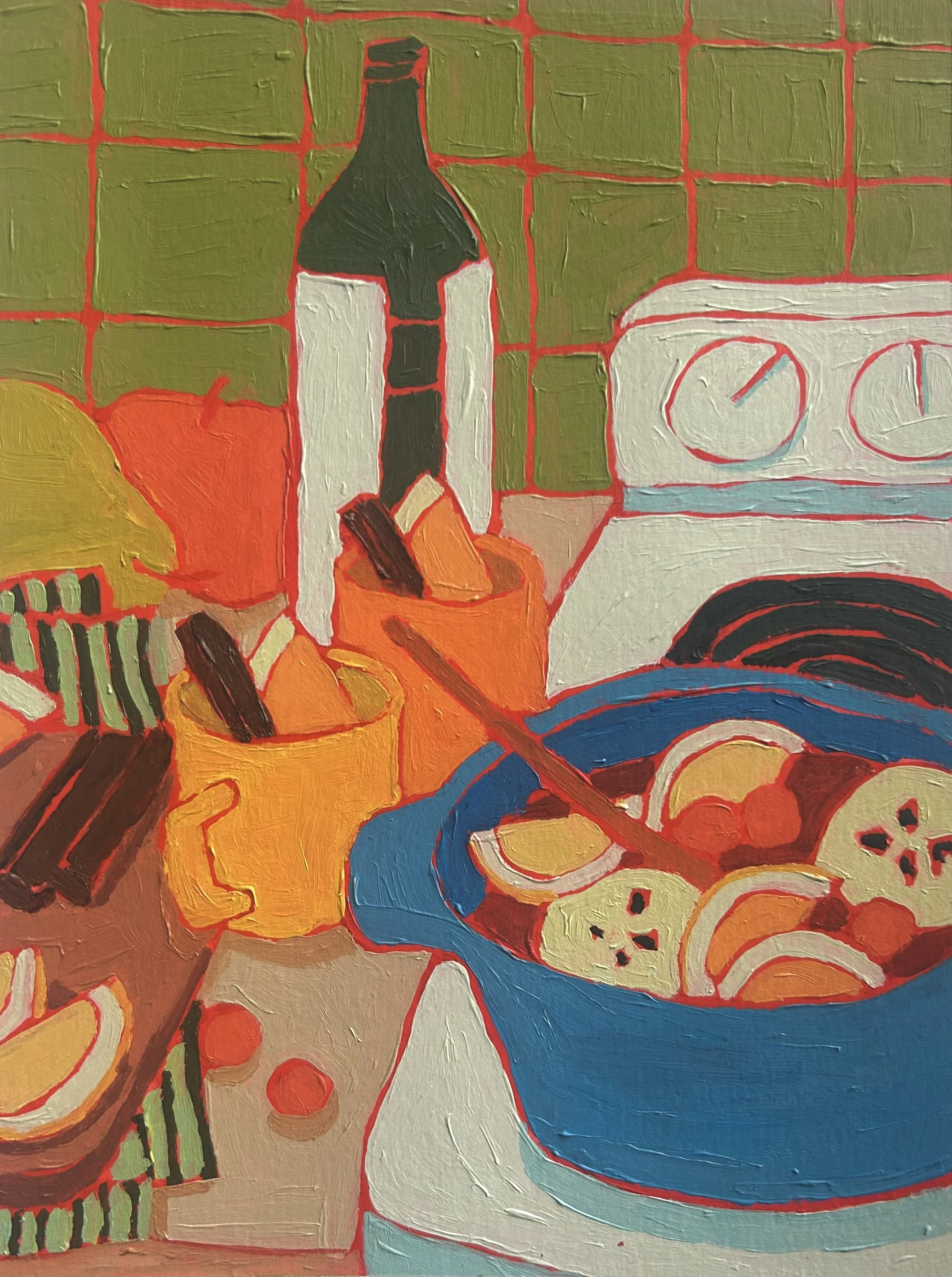 Mulled Cider, 5x9 in., acrylic on paper