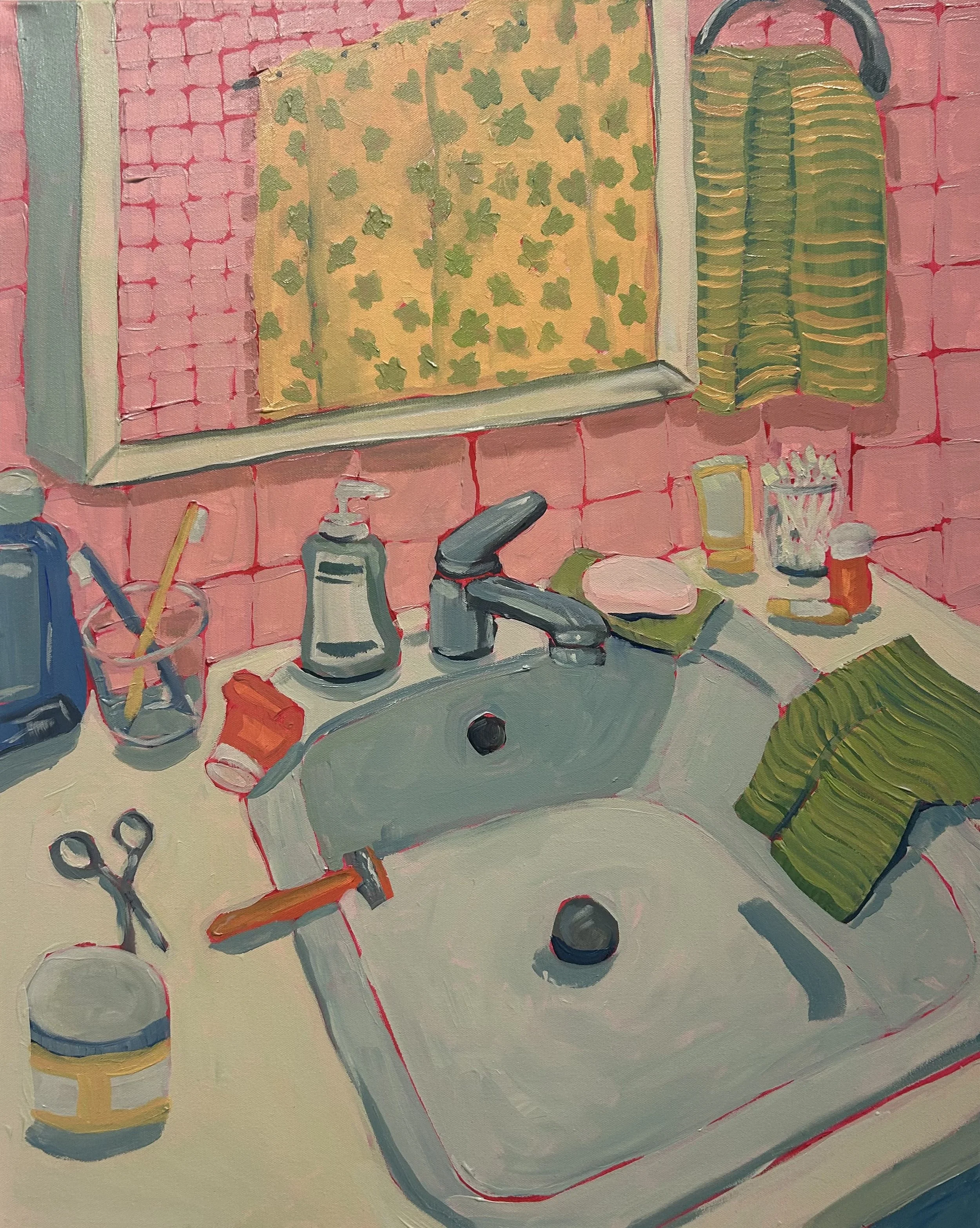 Self Care, 24x3o in., acrylic on canvas. 6/7 An Ode to our Spaces