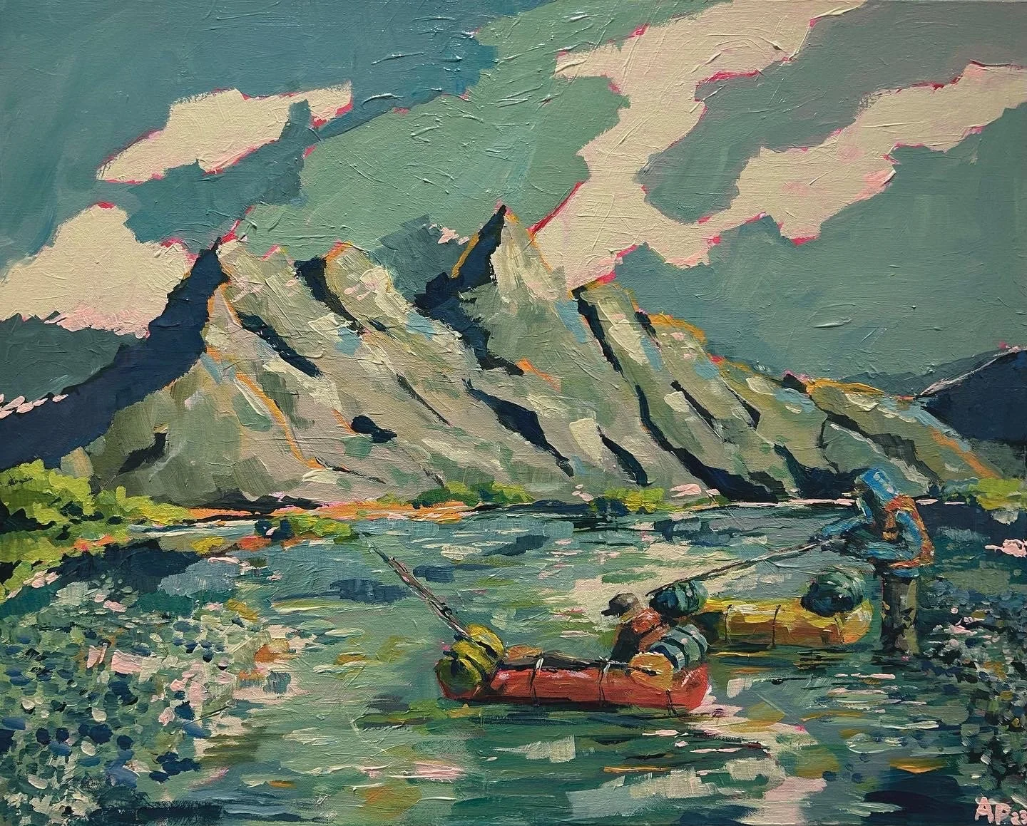 In Between Here and There, 30x24 in., acrylic on canvas