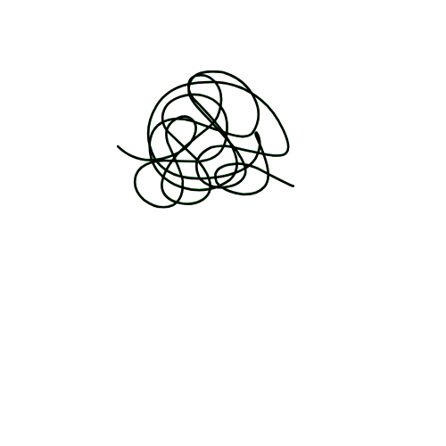 Silhouette of a human head with a tangled scribble inside representing a confused or troubled mind.