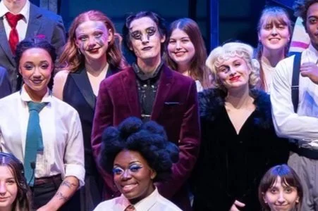 "Charms Look Two" Eye Makeup: Achieved with a round makeup sponge and dark blue creme makeup as a part of a choreographed on stage change. 