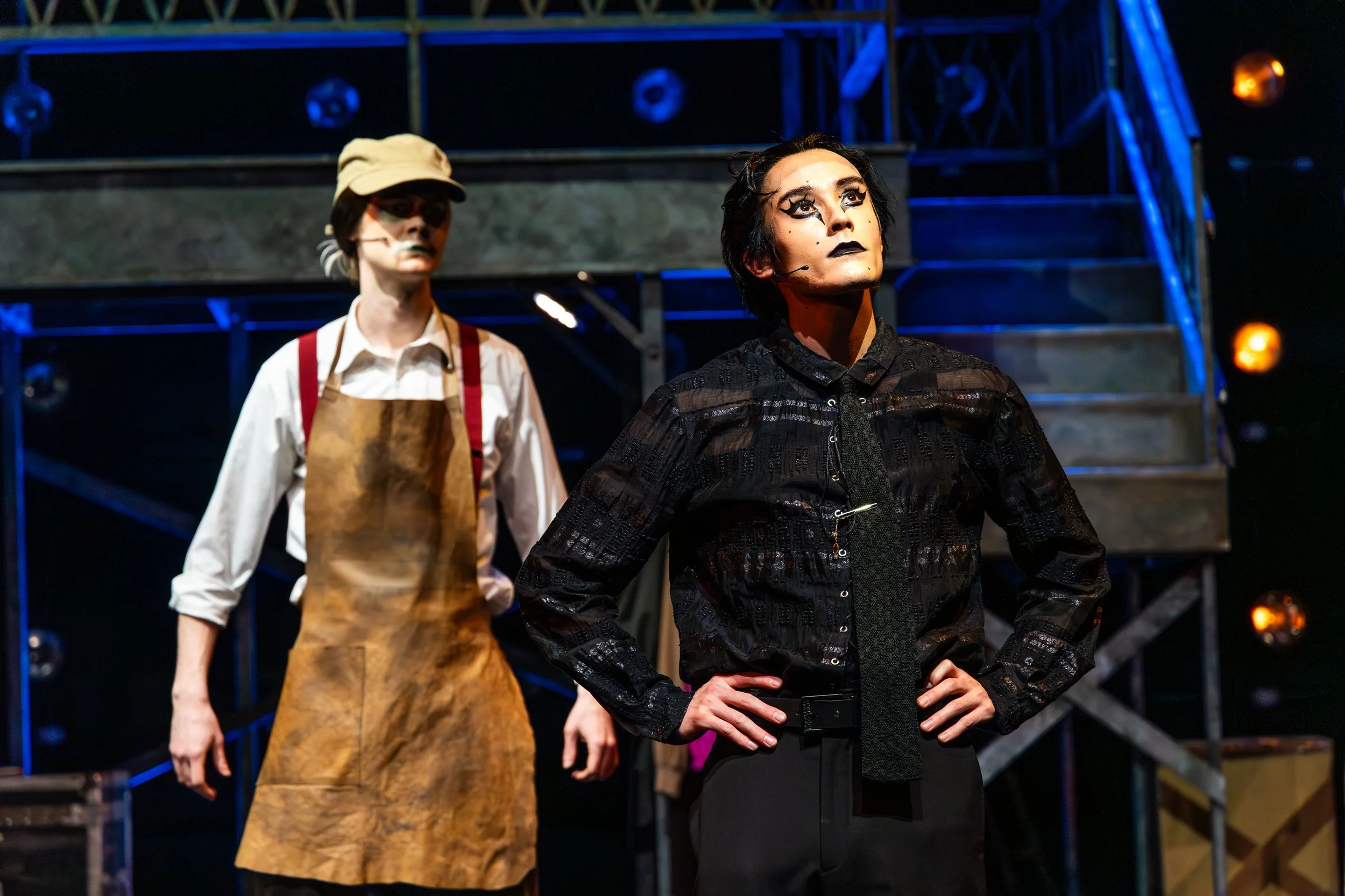 "Zuey Look One" Eye Makeup Application: Achieved with a fine flat brush and water activated makeup for efficiency.  