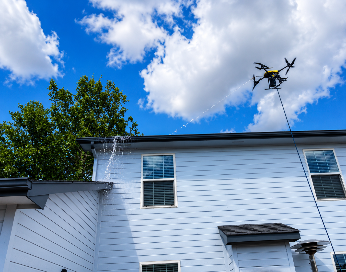 LH Powerwash drone gutter cleaning