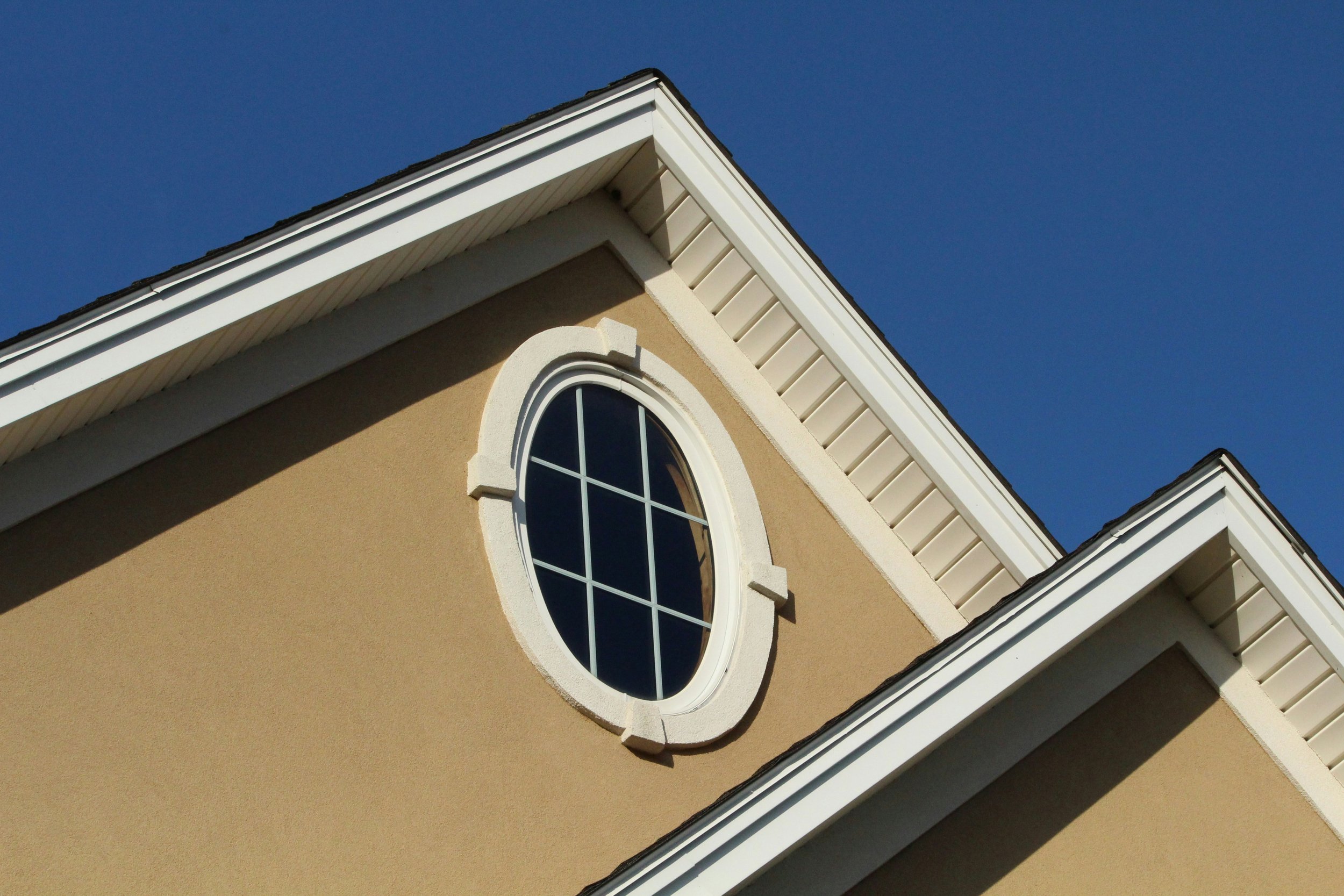 Stucco House with window and roof