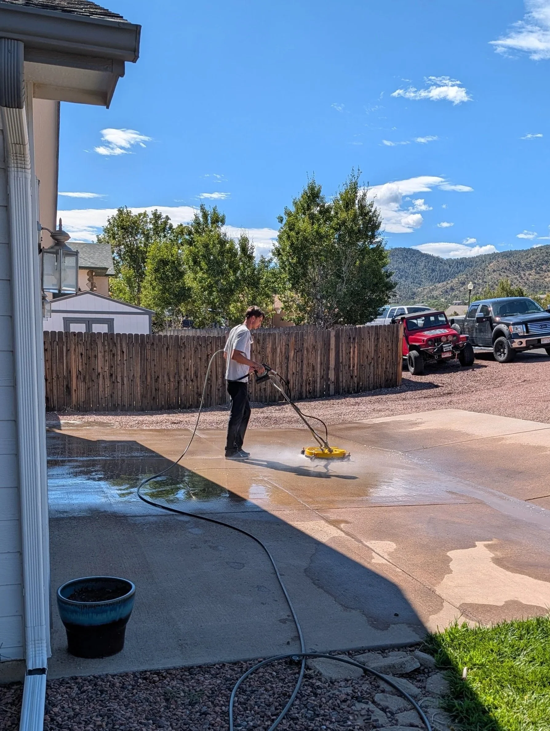 Cleaning Driveway