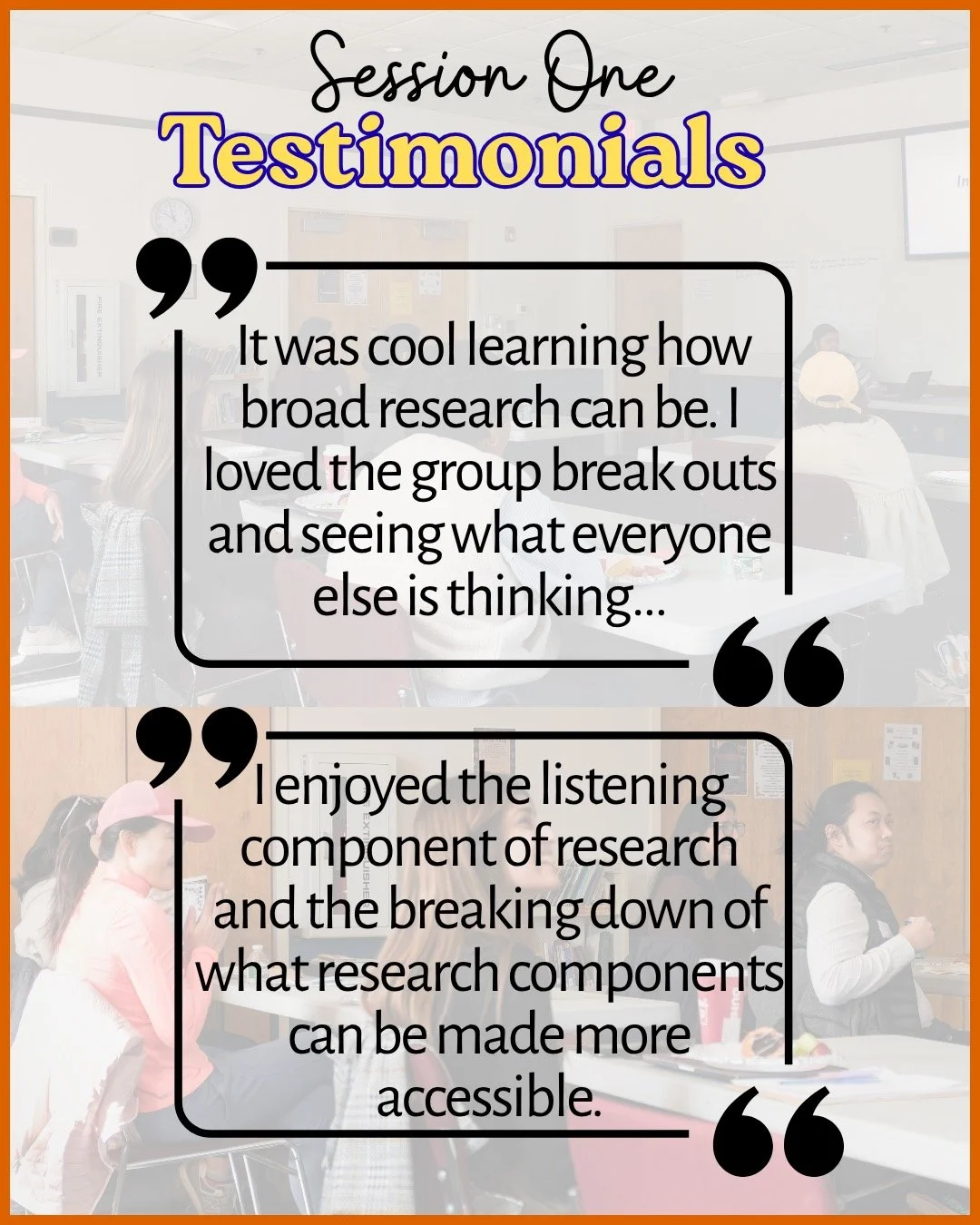 Sharing participant testimonials from our first session focused on missing stories and narratives within our specifically Asian American communities in Greater Boston, Massachusetts, and beyond!