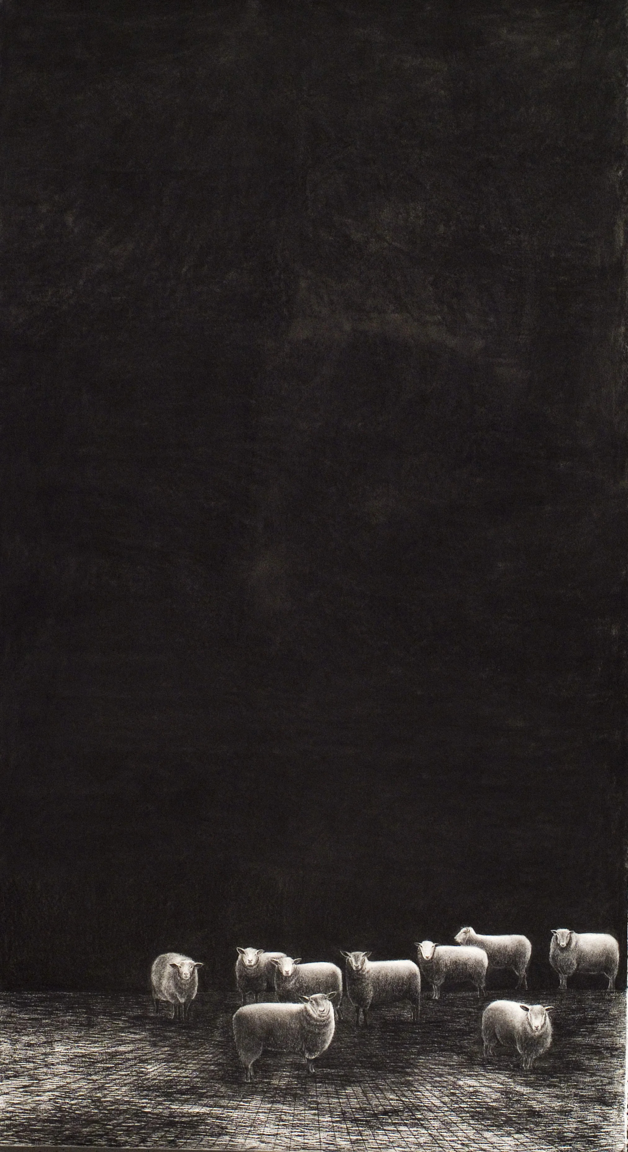 Oh! For The Love Of God No. 2 ~ 72" x 42" ~ Charcoal on cotton rag paper