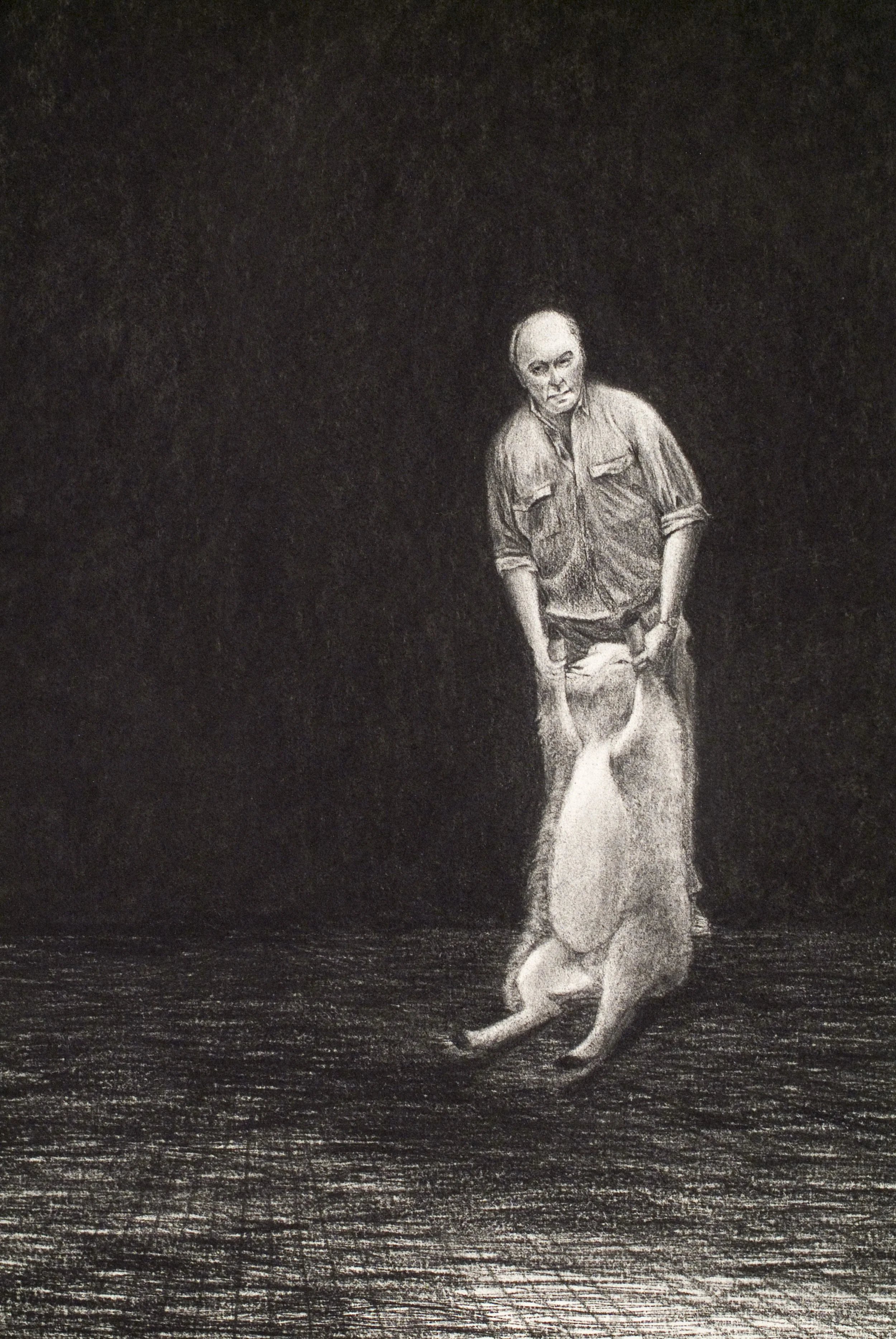 She Was Happy To Know He Was Morally Flexible - Detail ~ Charcoal on cotton rag paper