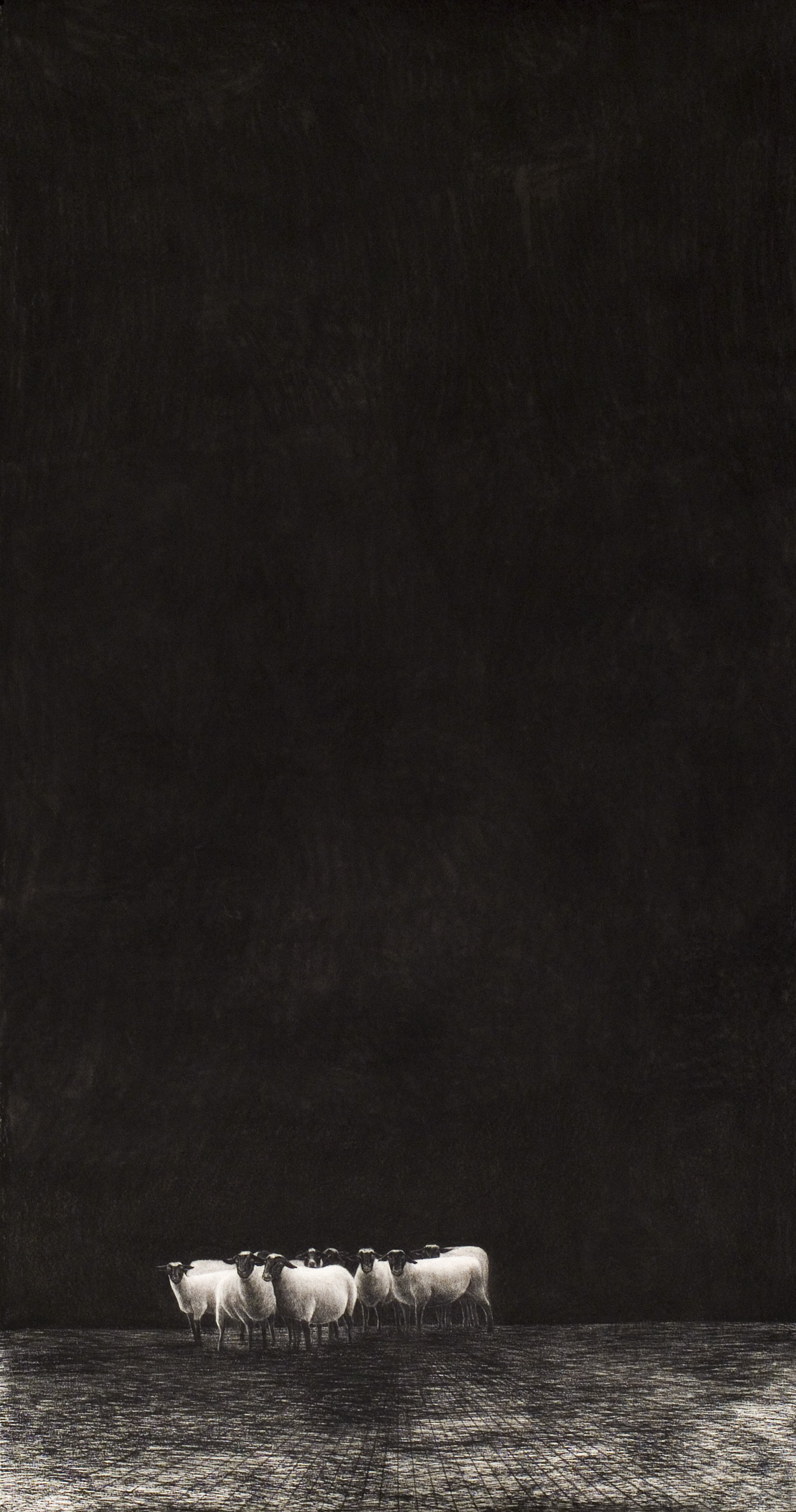 Oh! For The Love Of God No. 1 ~ 72" x 42" ~ Charcoal on cotton rag paper