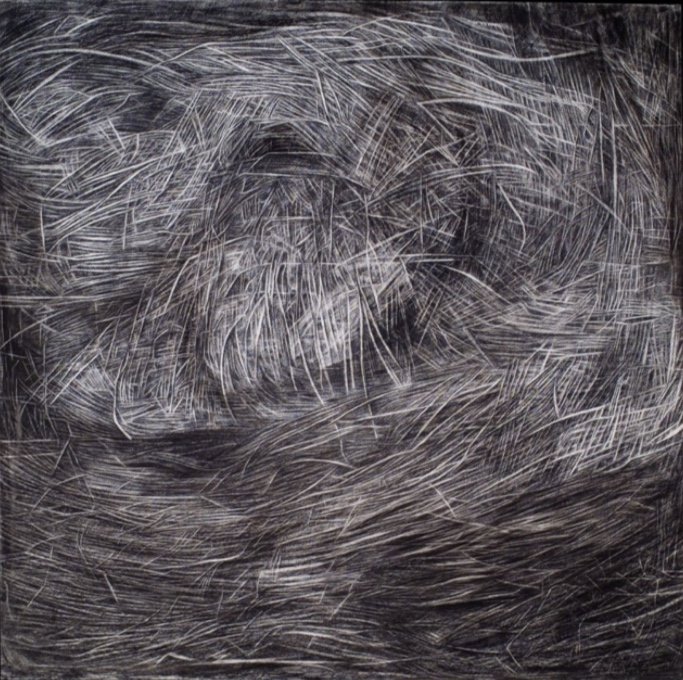 Ransom Notes No. 2 ~ 60" x 60" ~ Charcoal on cotton rag paper