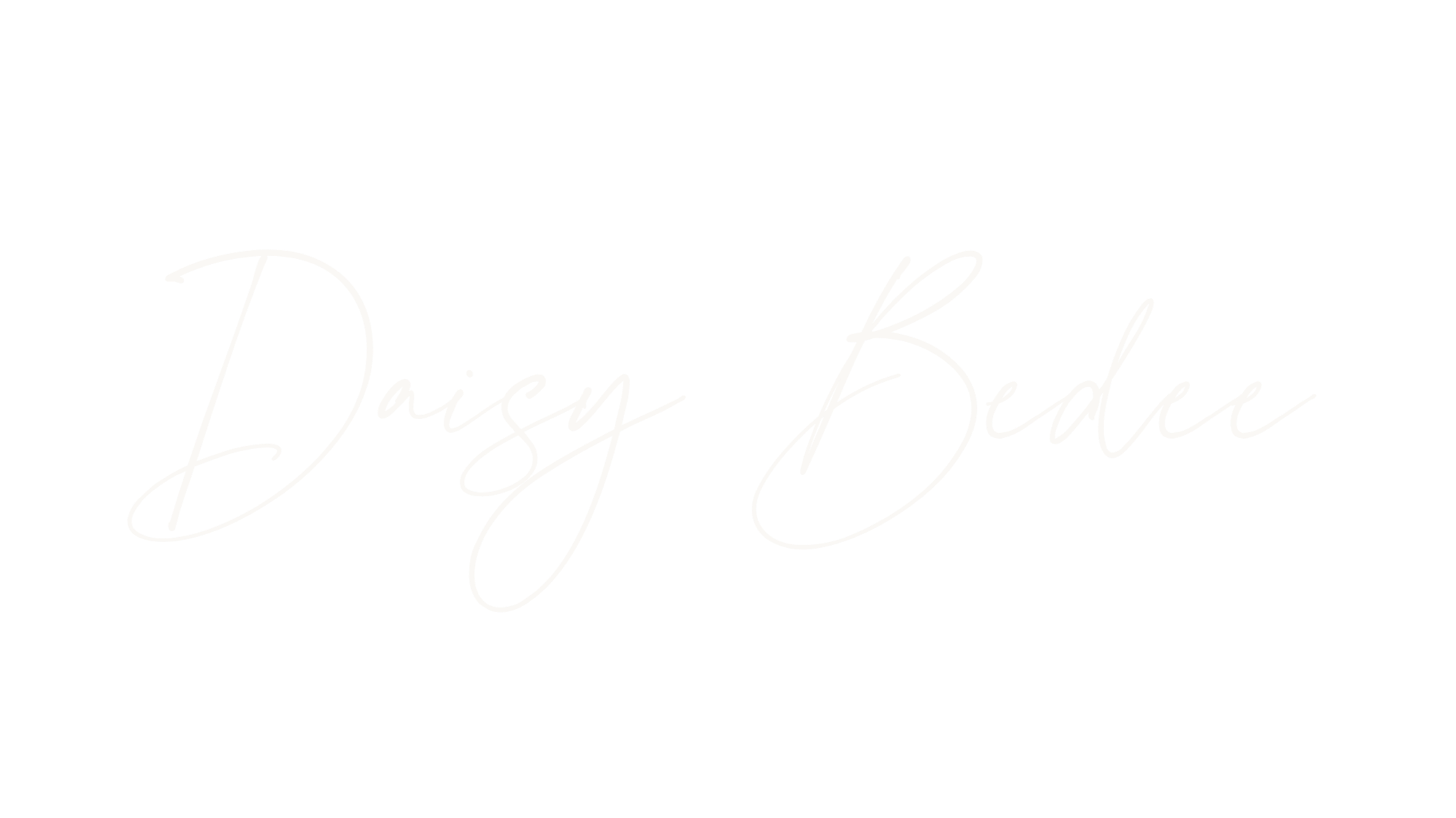 Stylized text logo that reads 'Daisy Bedee' with a black background.