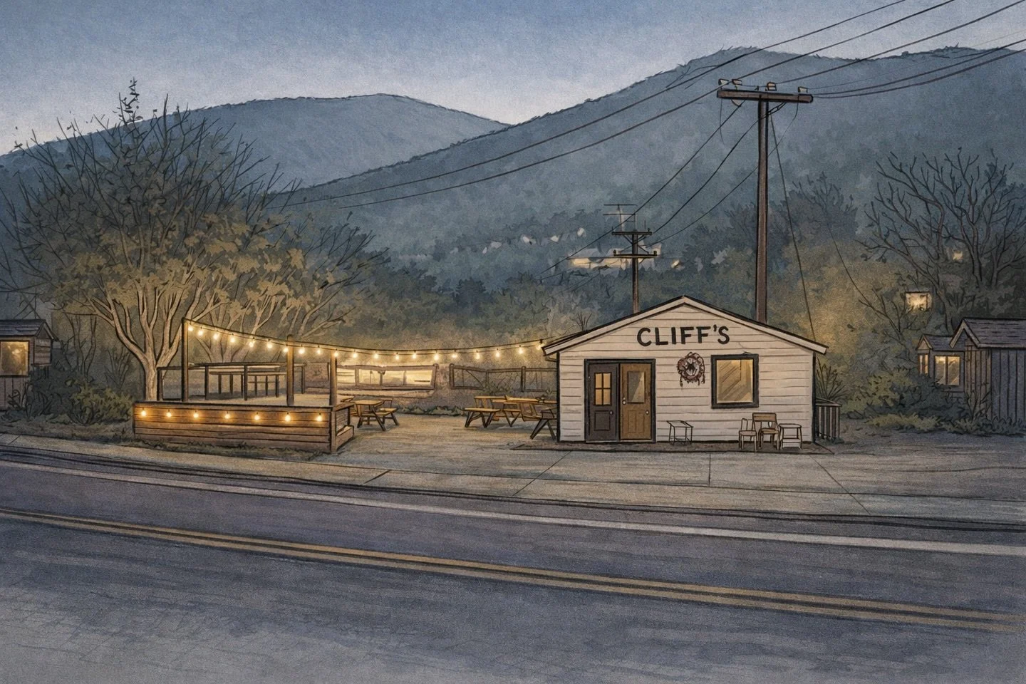 A little mountain magic ✏️☕️
Cliff&rsquo;s Caf&eacute;, just as we imagined it.
Lights on, coffee hot, Frazier Park forever.