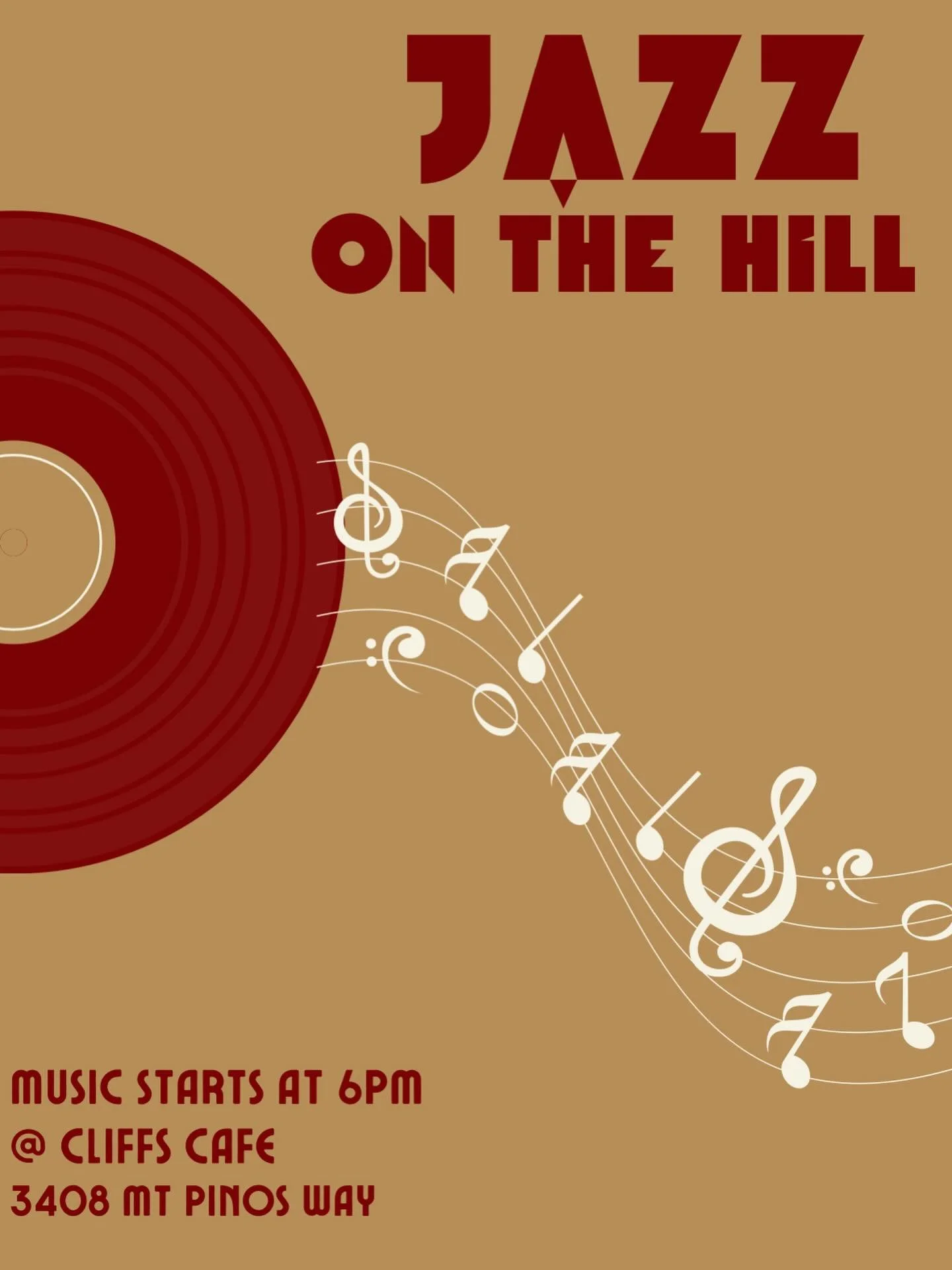 Jazz on the Hill tomorrow night!!! Come and enjoy all the amazing food and music 🎶