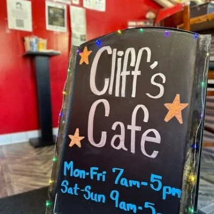 photo of Cliff's sign board