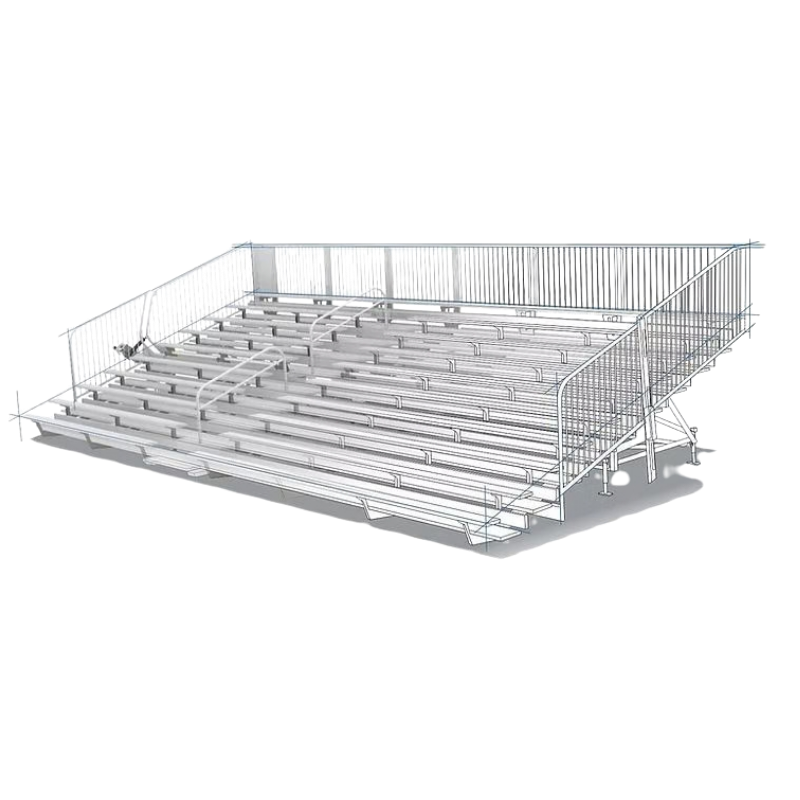 10 row mobile bleachers seating up to 300 spectators for large events and sports venues