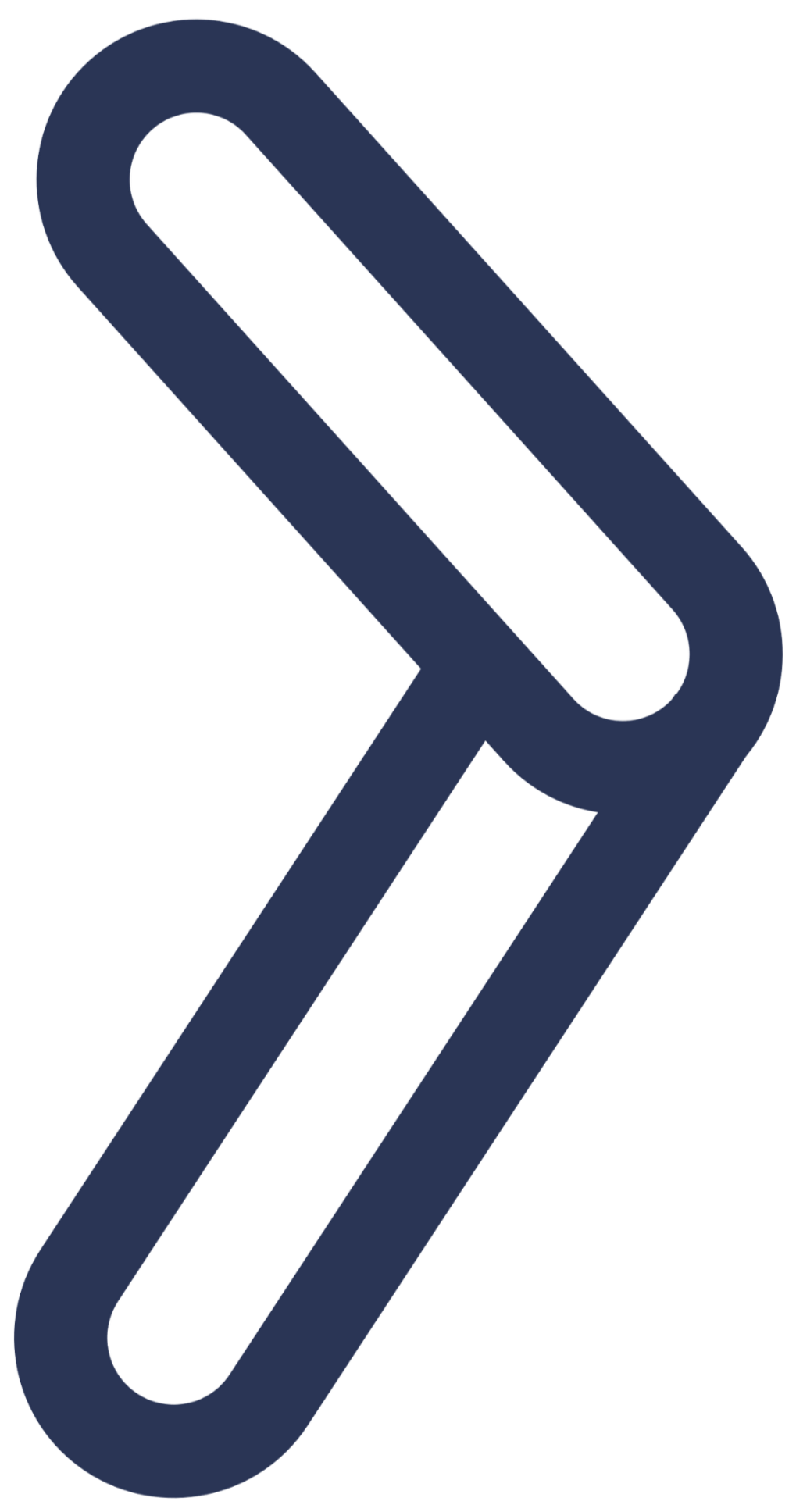 A dark-coloured arrow icon.