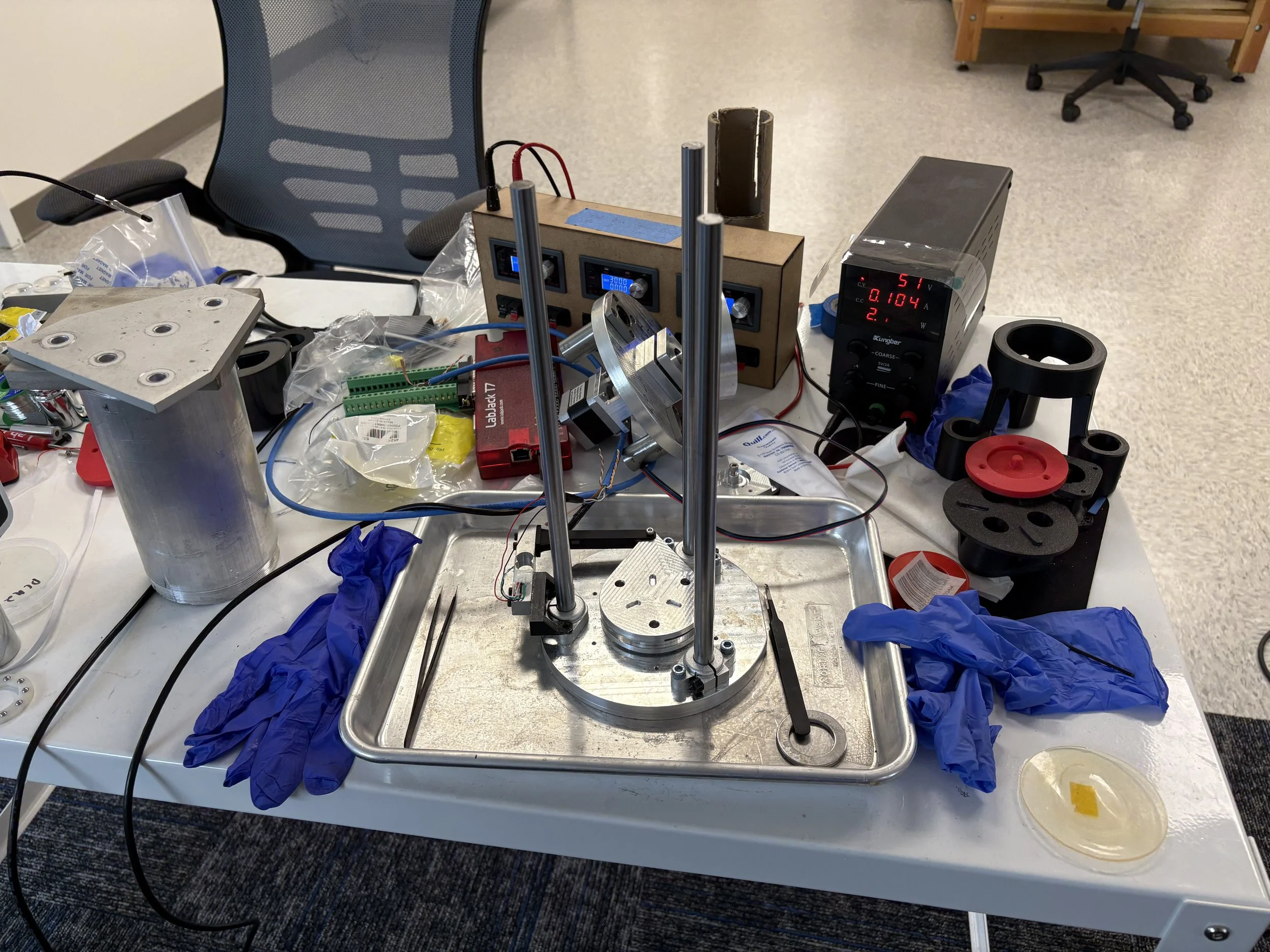 Initial pretotype of a Coefficient of Friction tester for polymers.