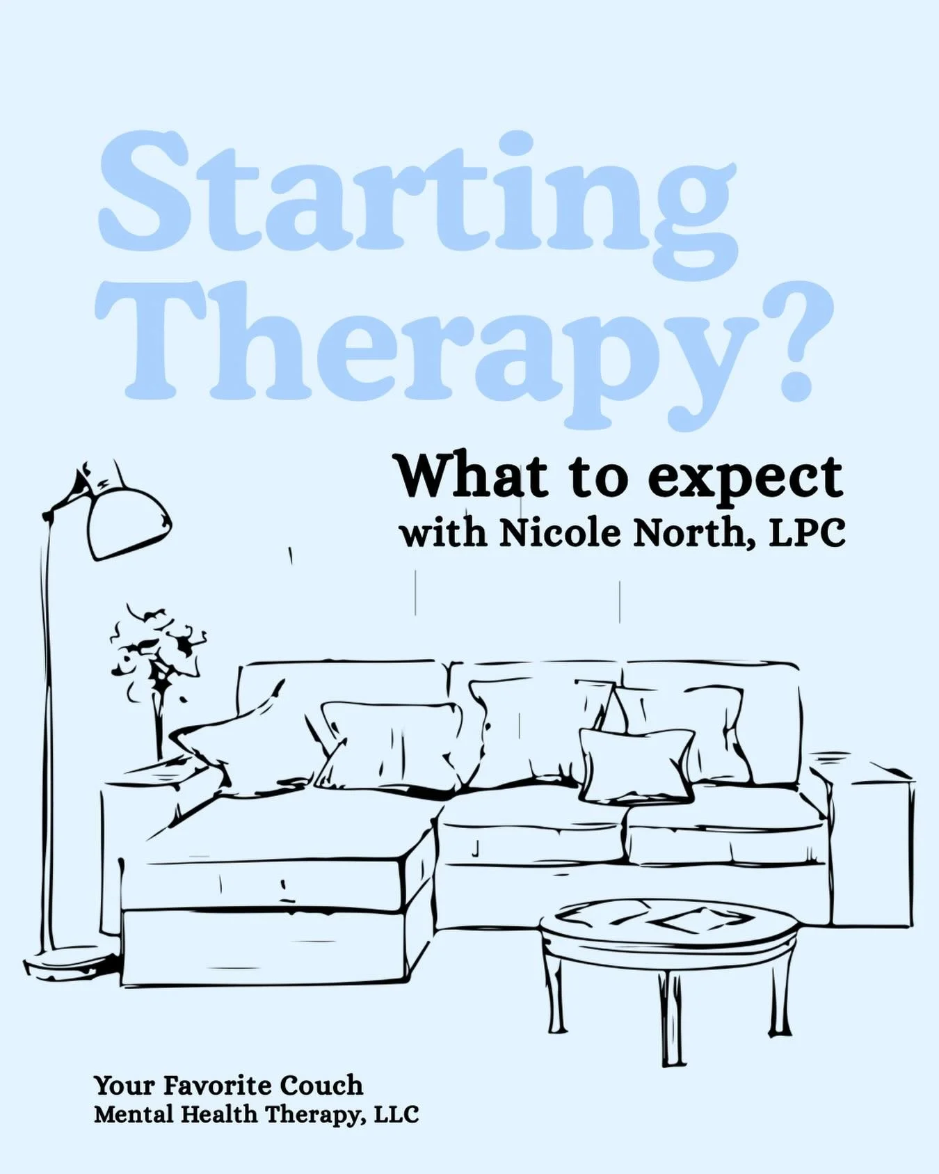 Starting therapy can feel like a big step&mdash;and not always a clear one.
If you&rsquo;ve ever wondered what it actually looks like, you&rsquo;re not alone.

What to expect with Nicole North, LPC:

We&rsquo;ll start with a free 15-minute consultati