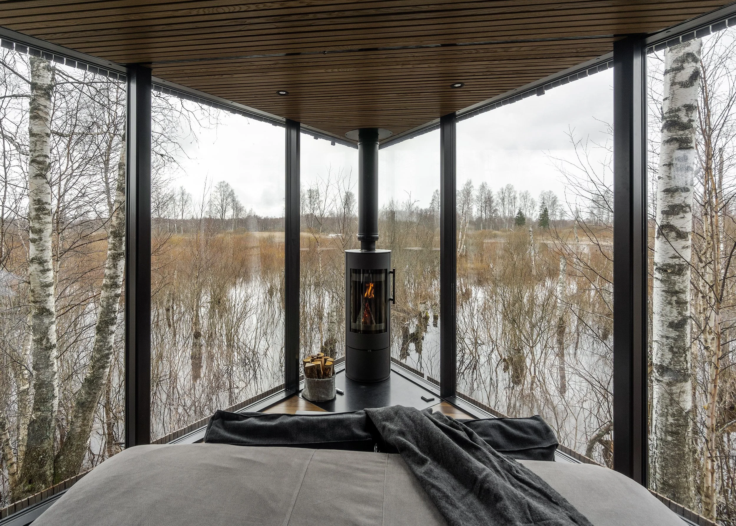 Boutique hotel interior with natural light