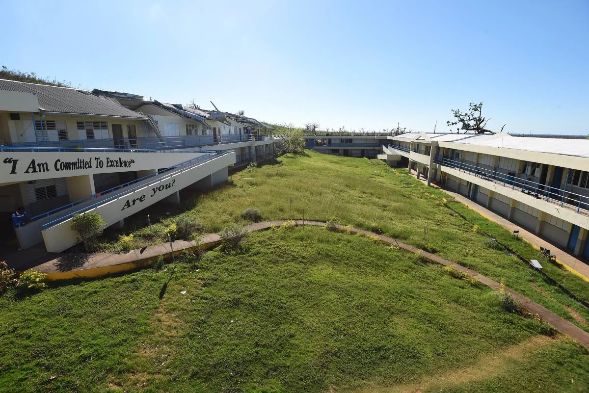 damages to roof and classrooms