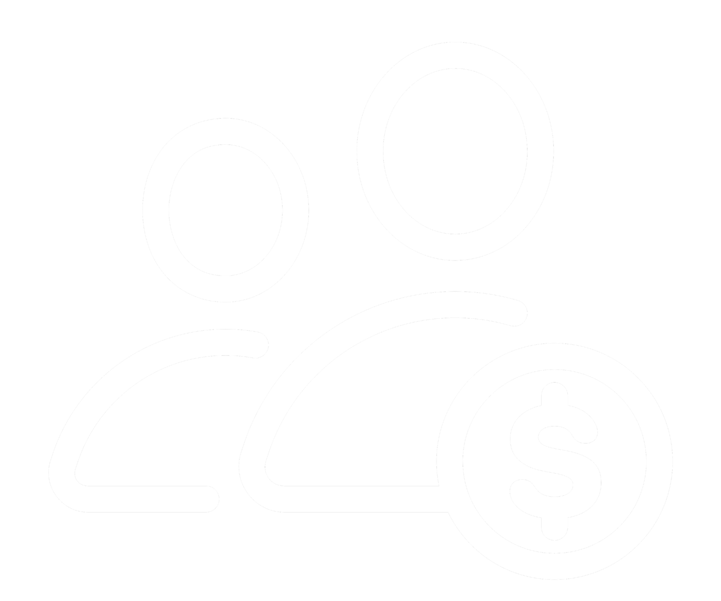Payroll Processing. Icon of two people with a dollar sign, representing financial or monetary related to users or customers.