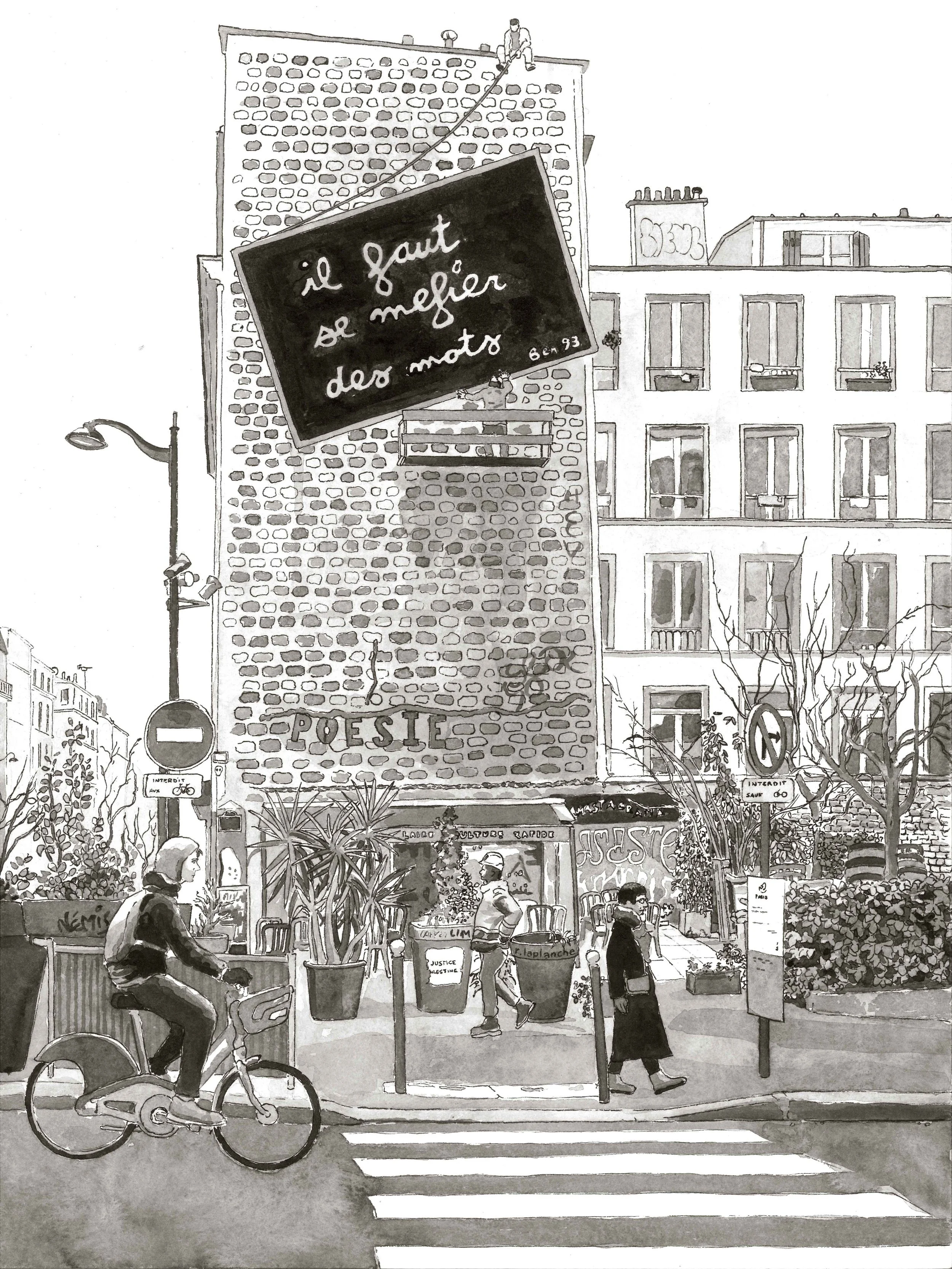 passe pieton dessin trompe l'oeil ben art de rue graffiti