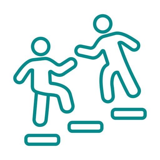 Icon of two people working together for mentorship.