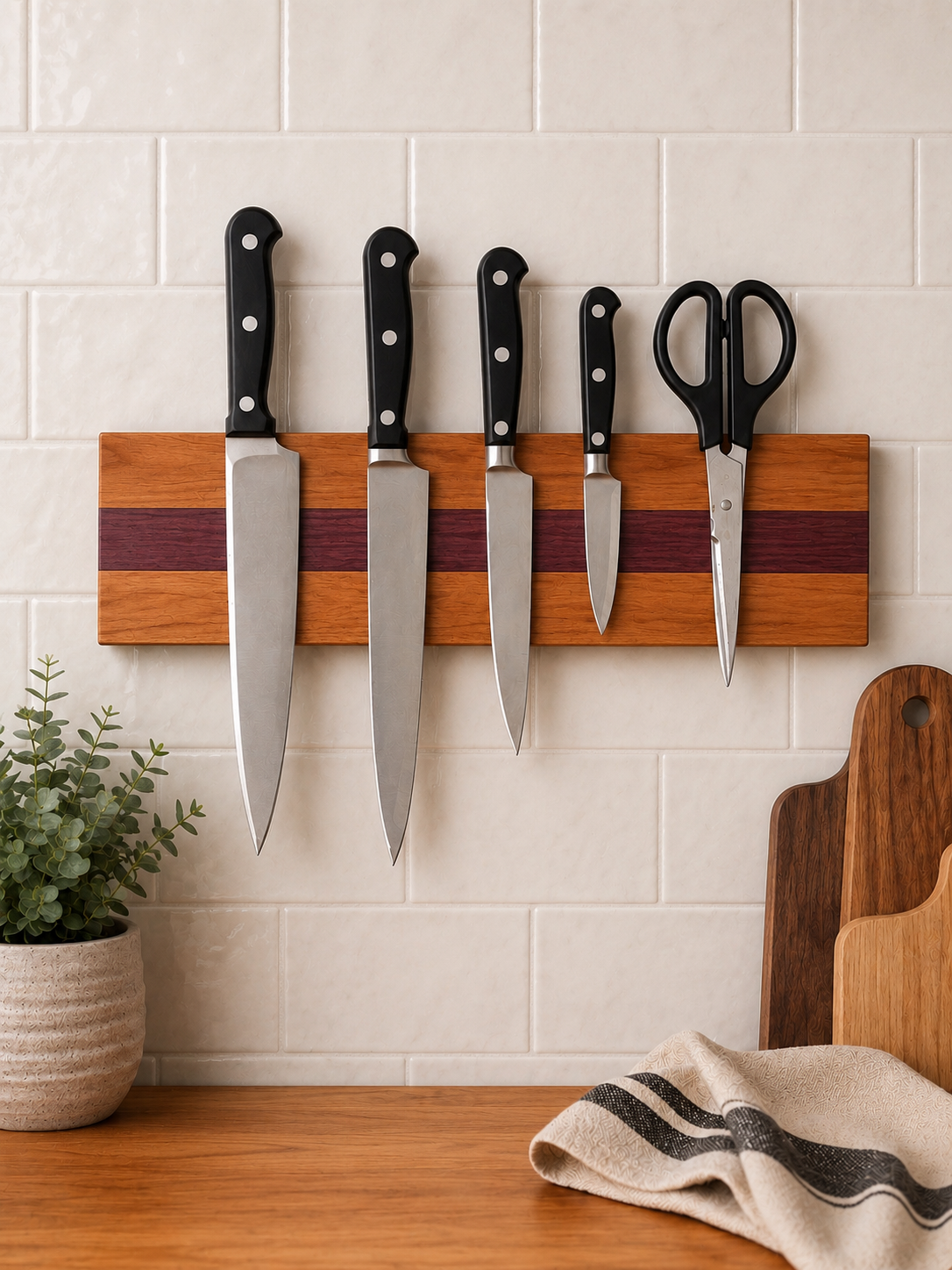 Wall Mounted Magnetic Knife Holder