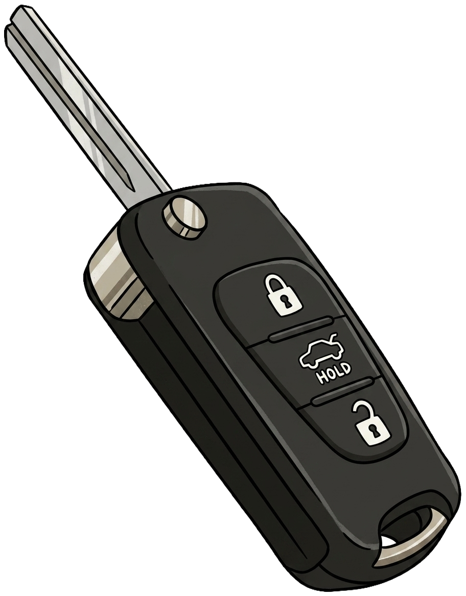 Illustration of a Flip car key.
