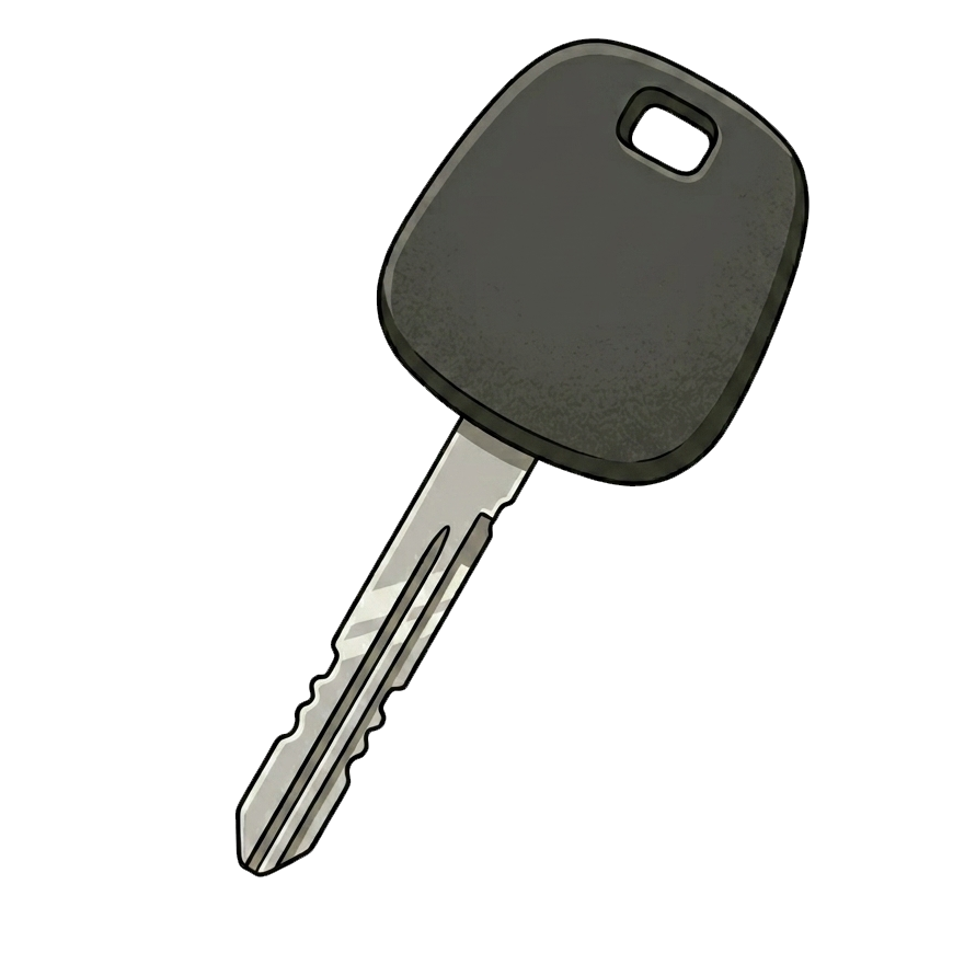 Illustration of a Chip key (Transponder key).