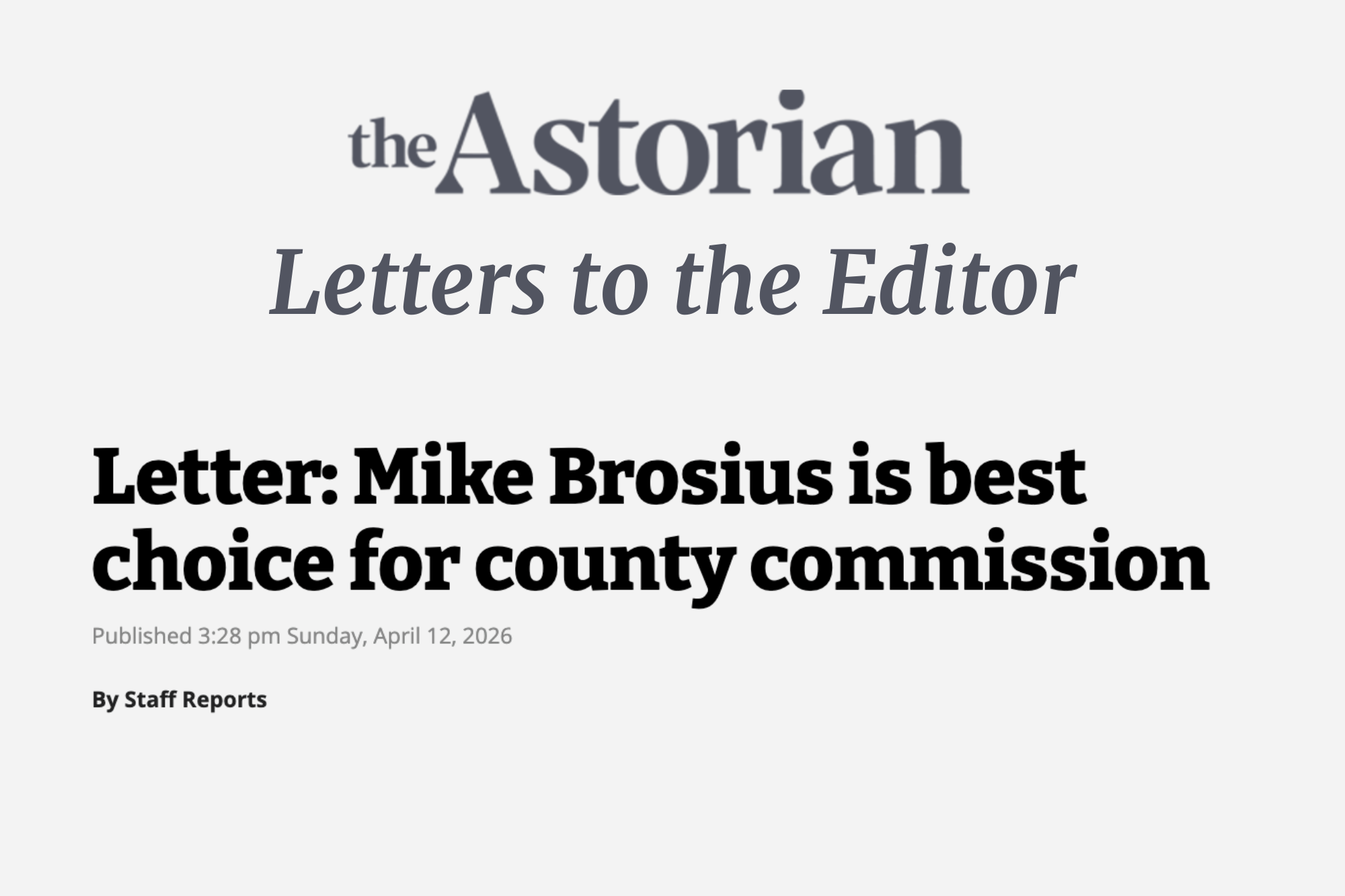 LETTER: Ed Overbay (4/14/26)