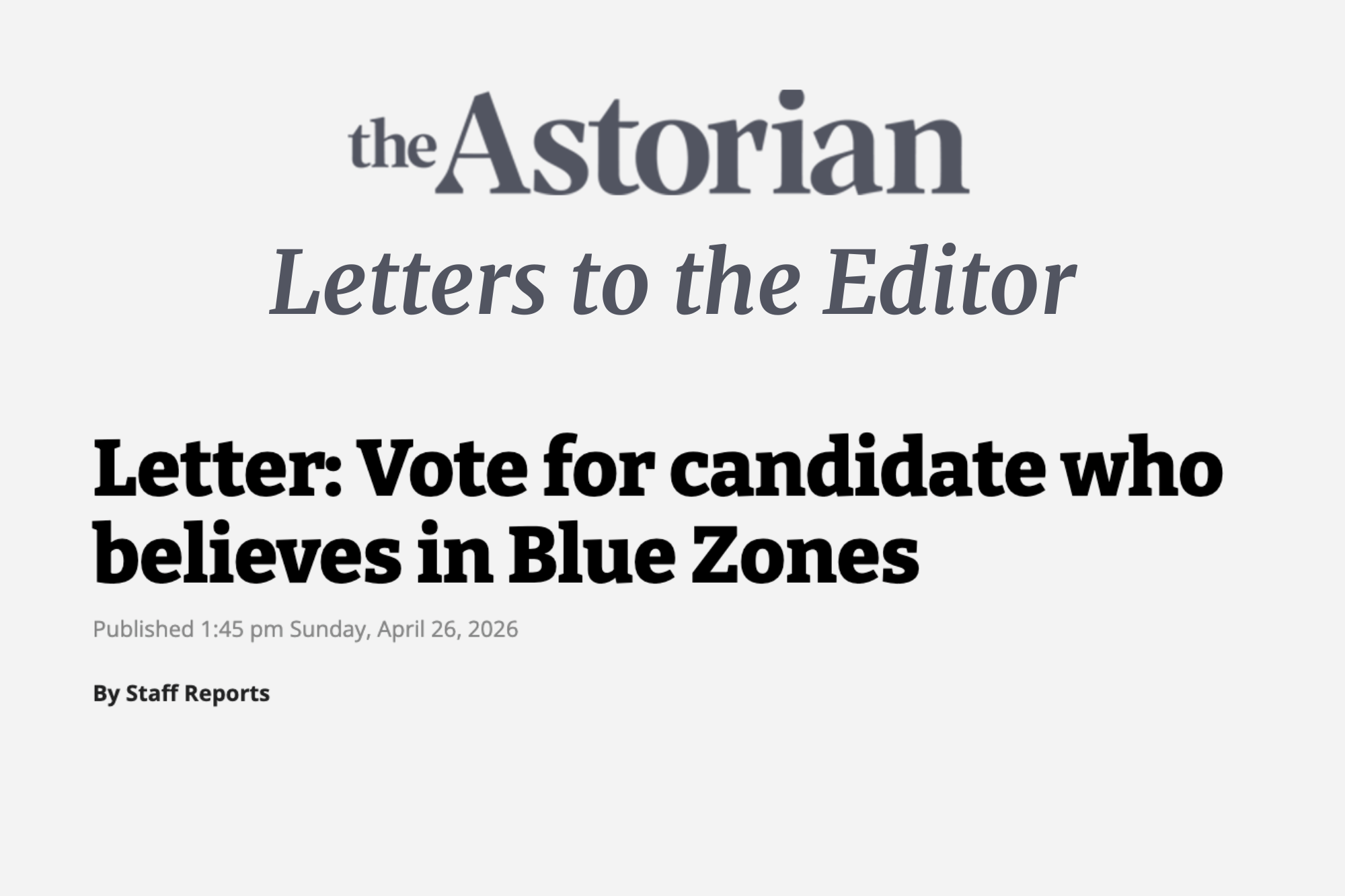 LETTER: Dr. Paul Silka (4/26/26)